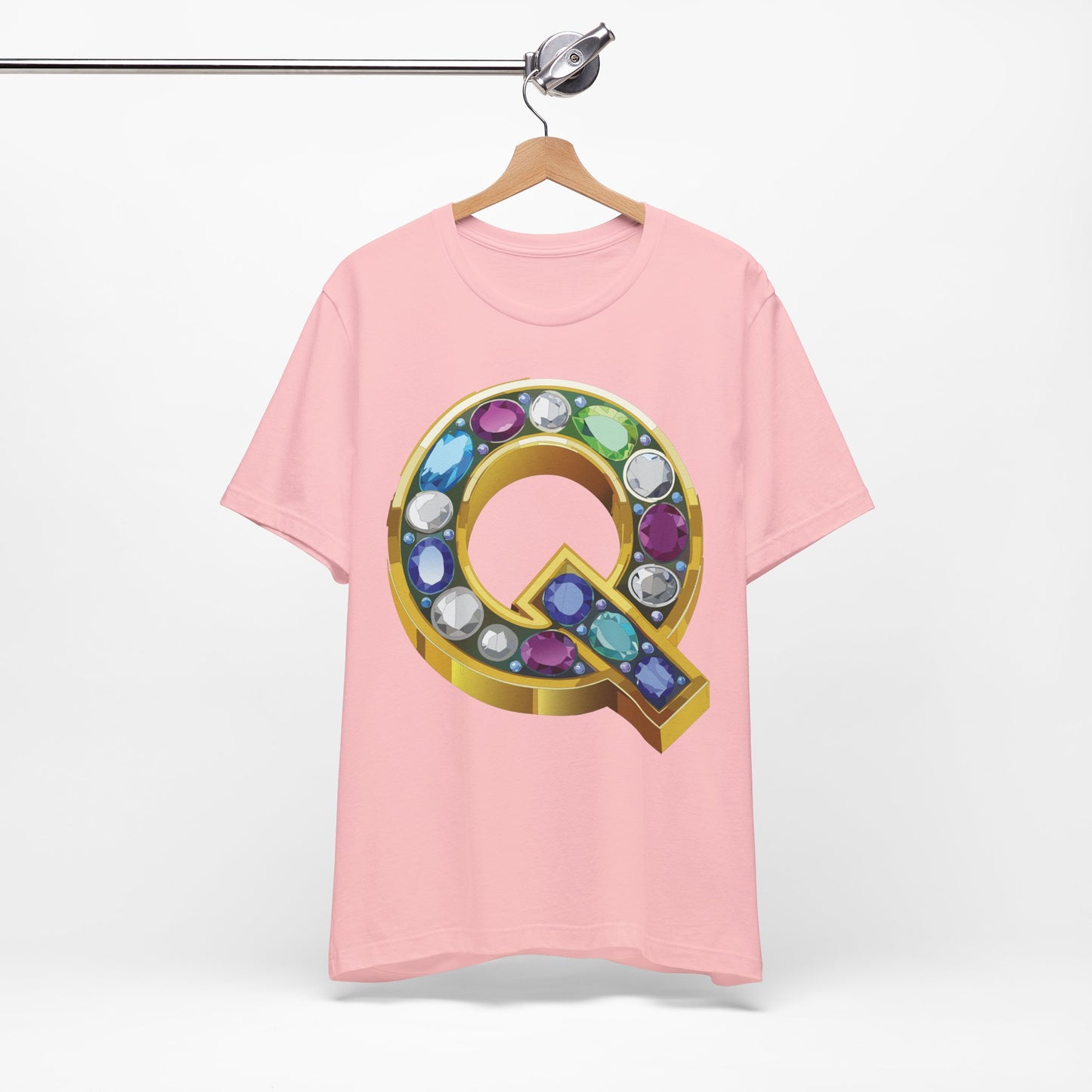 Letter Shirt, Shirt with Letters, Tee Shirt with Gold Letter, Shirt with Antique Letters