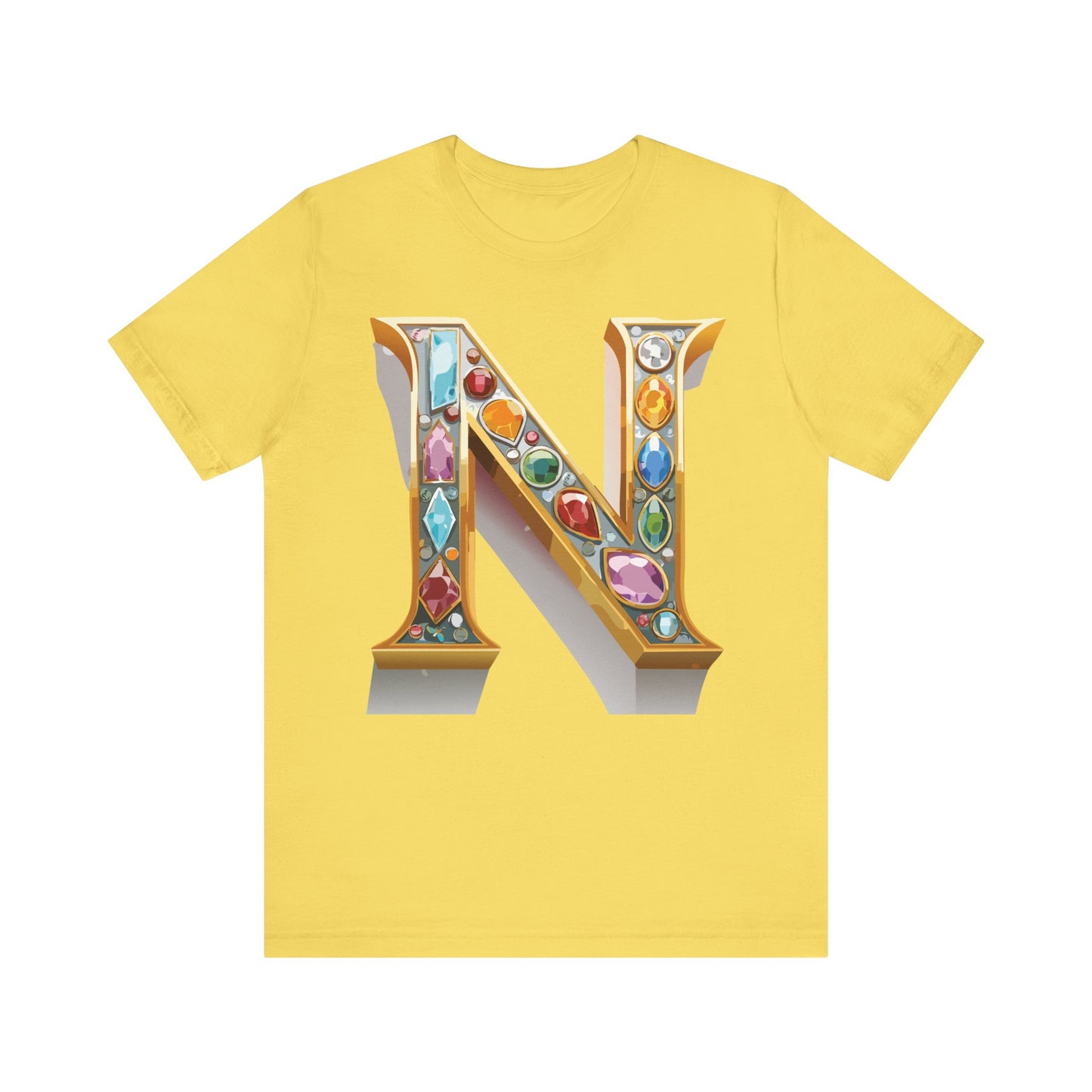 Letter Shirt, Shirt with Letters, Tee Shirt with Gold Letter, Shirt with Antique Letters