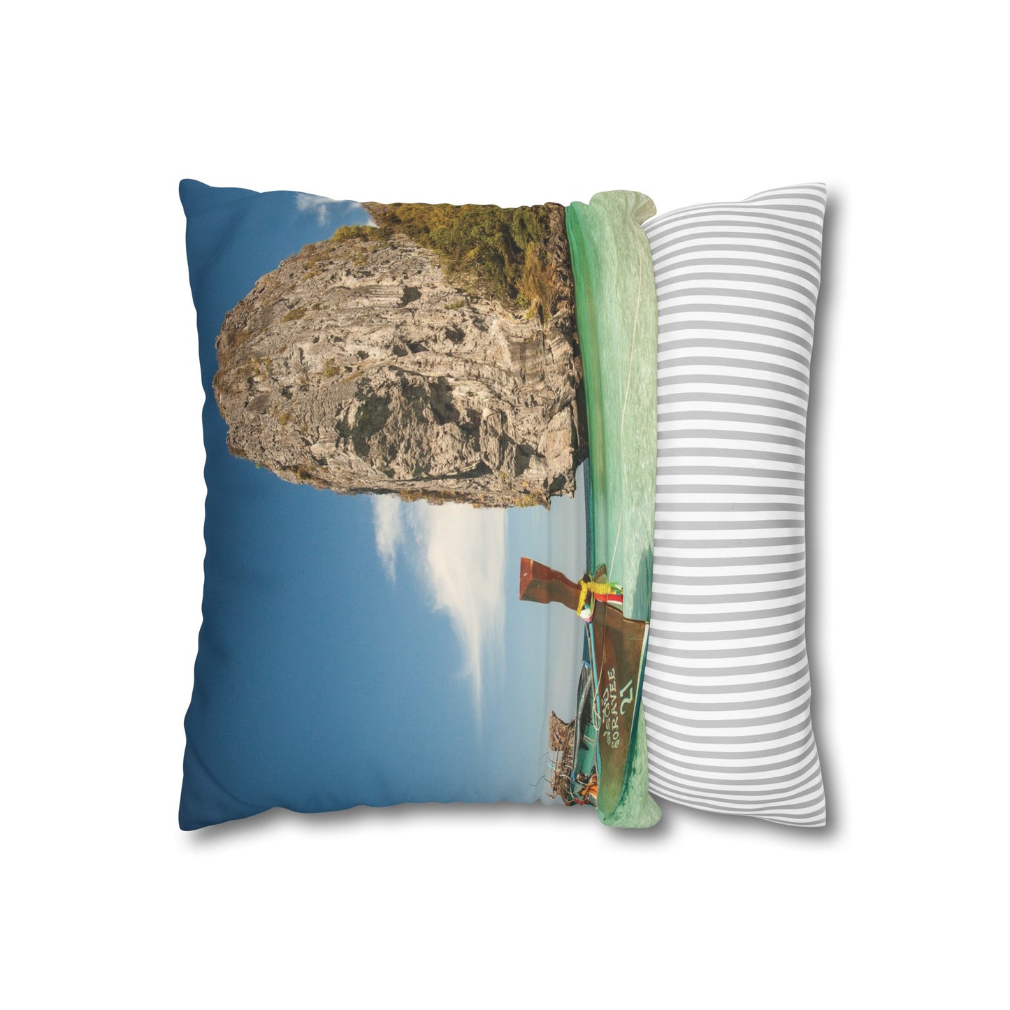 Beach Faux Suede Square Pillowcase