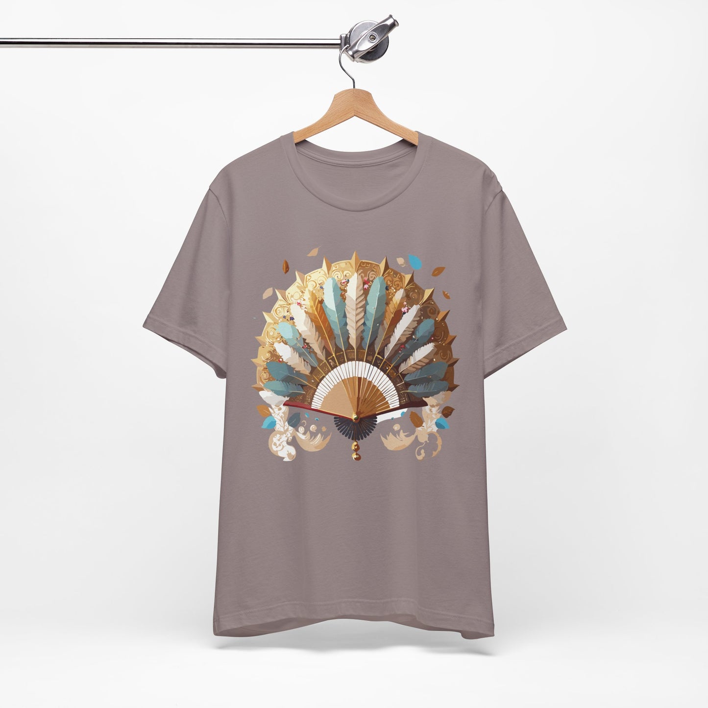 Fan shirt, Shirt with Fan, Tee Shirt with Gold Blower