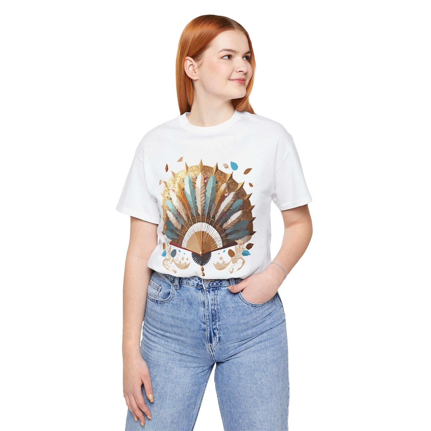Fan shirt, Shirt with Fan, Tee Shirt with Gold Blower