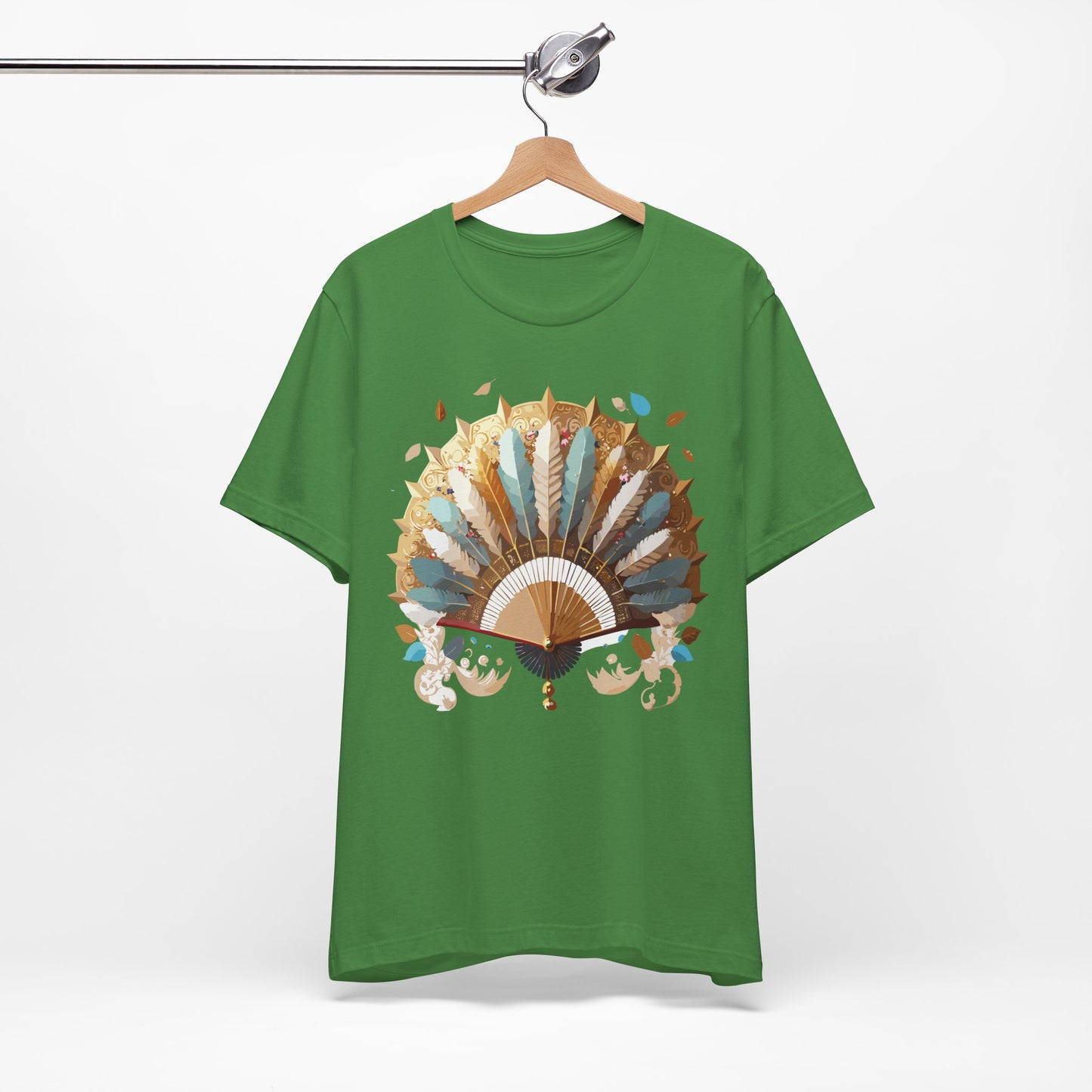 Fan shirt, Shirt with Fan, Tee Shirt with Gold Blower