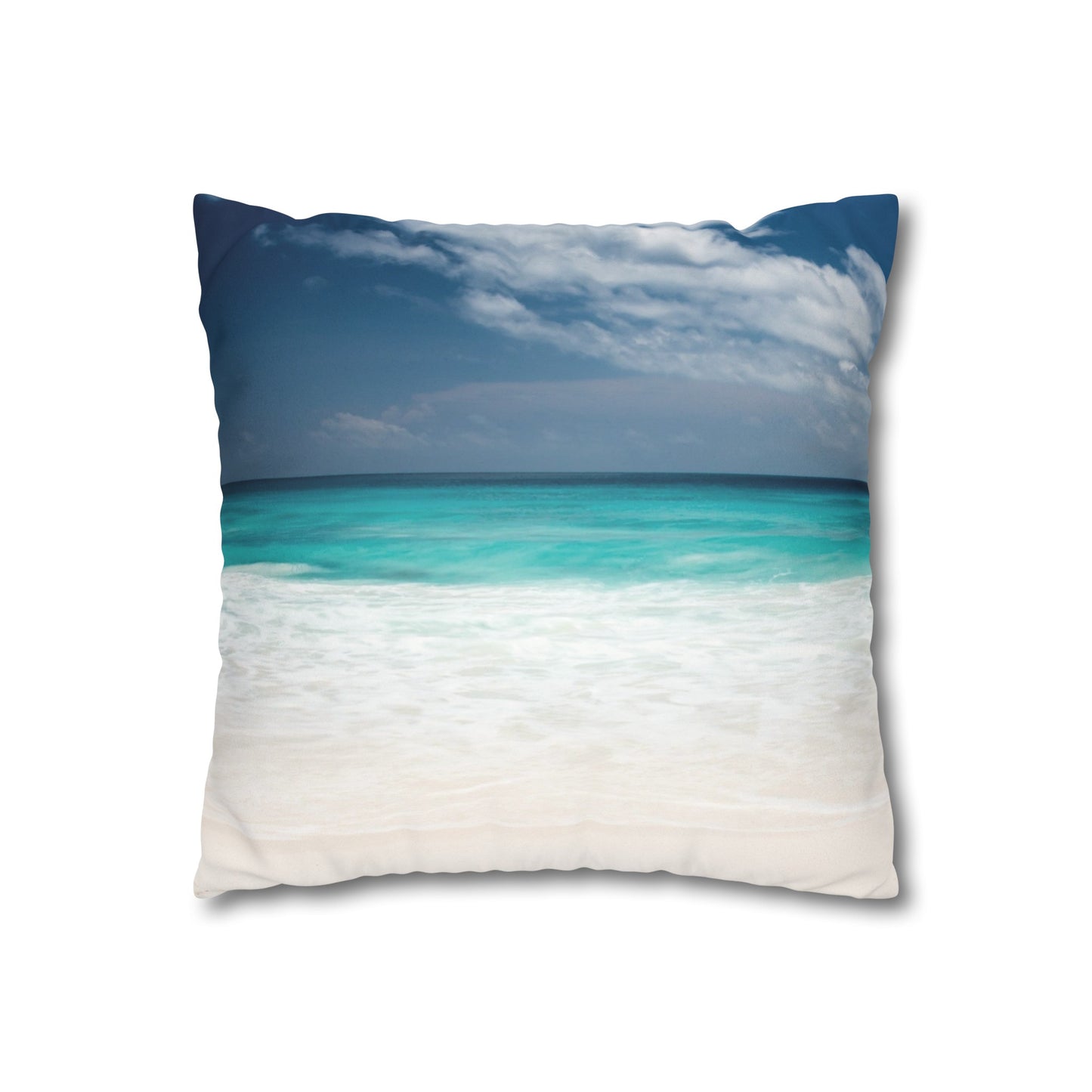 Beach Faux Suede Square Pillowcase