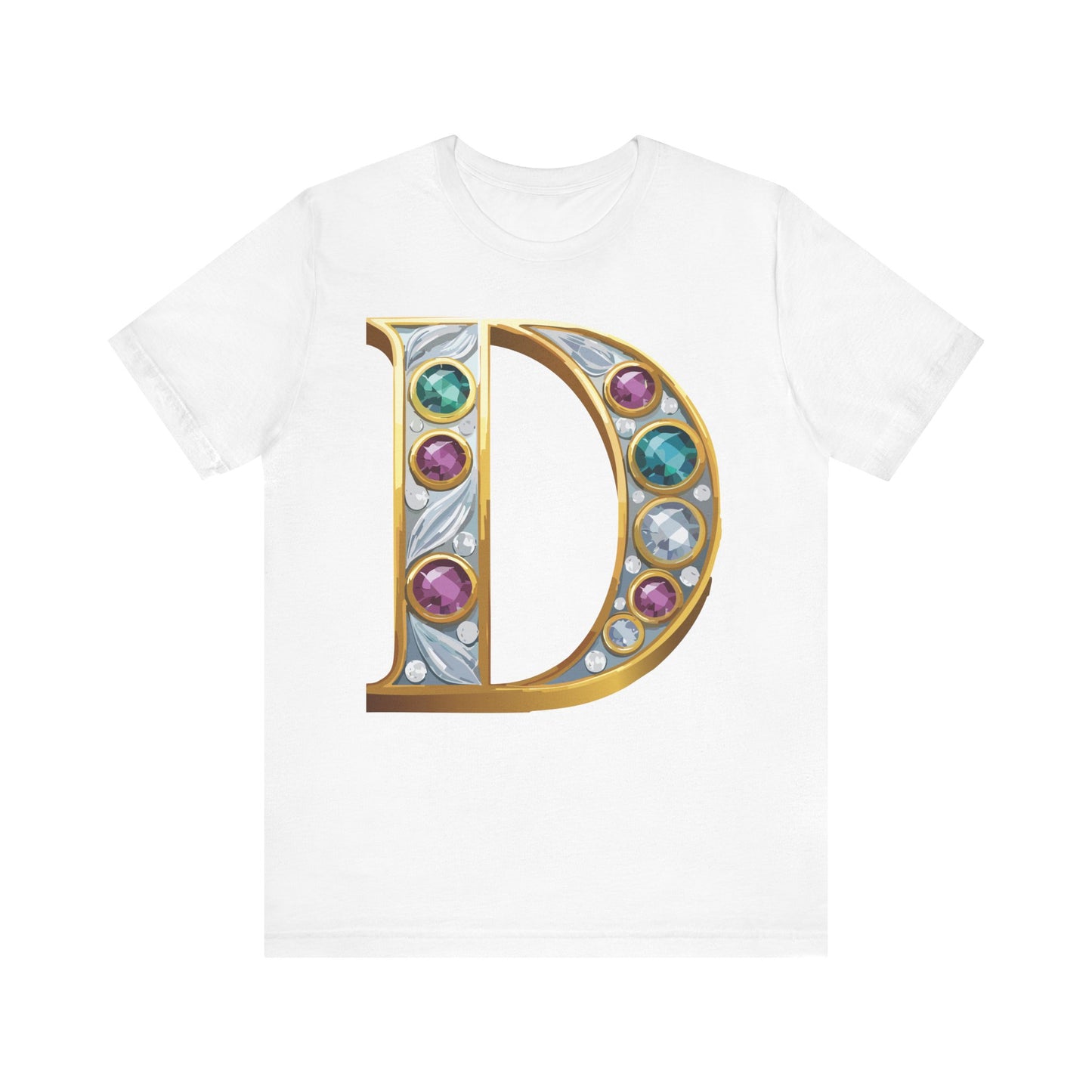Letter Shirt, Shirt with Letters, Tee Shirt with Gold Letter, Shirt with Antique Letters