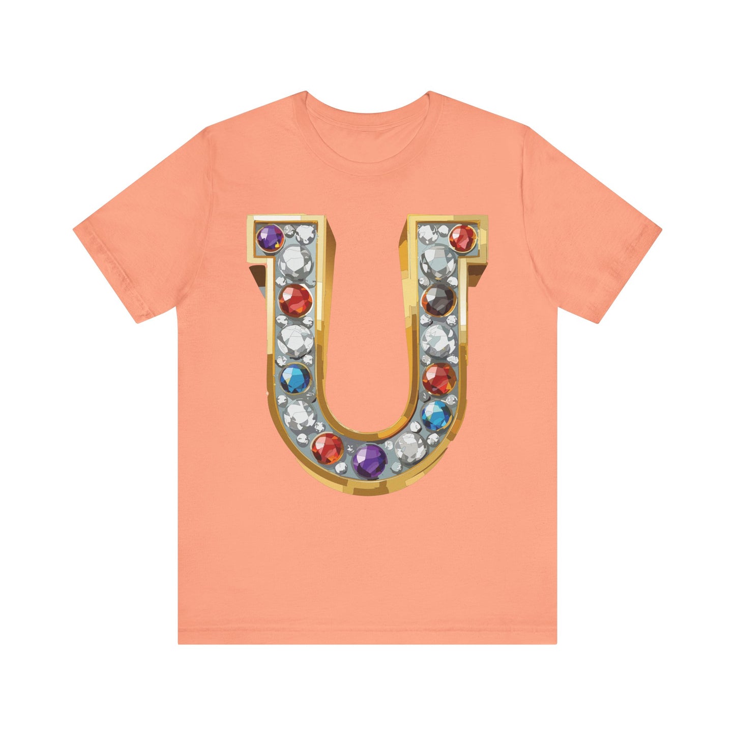Letter Shirt, Shirt with Letters, Tee Shirt with Gold Letter, Shirt with Antique Letters