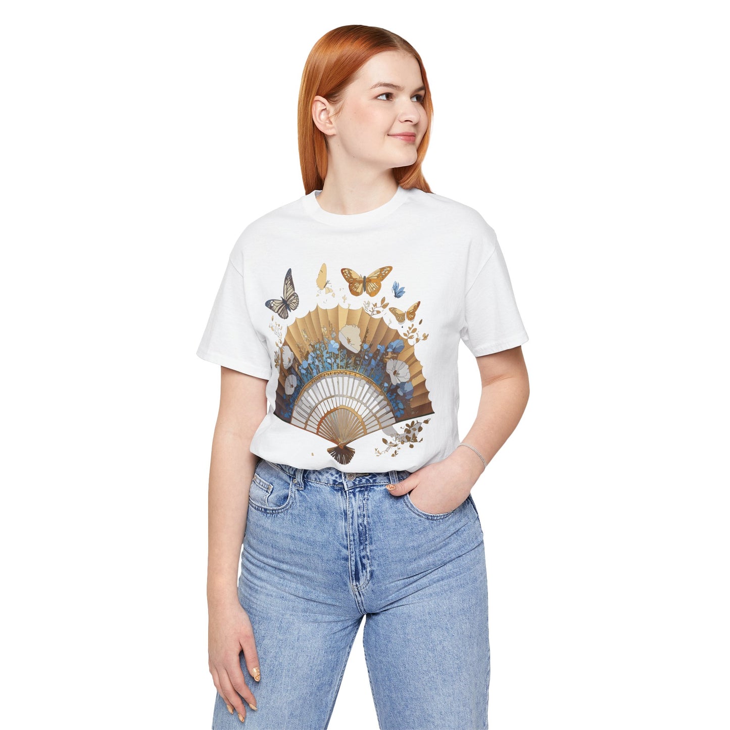 Fan shirt, Shirt with Fan, Tee Shirt with Gold Blower