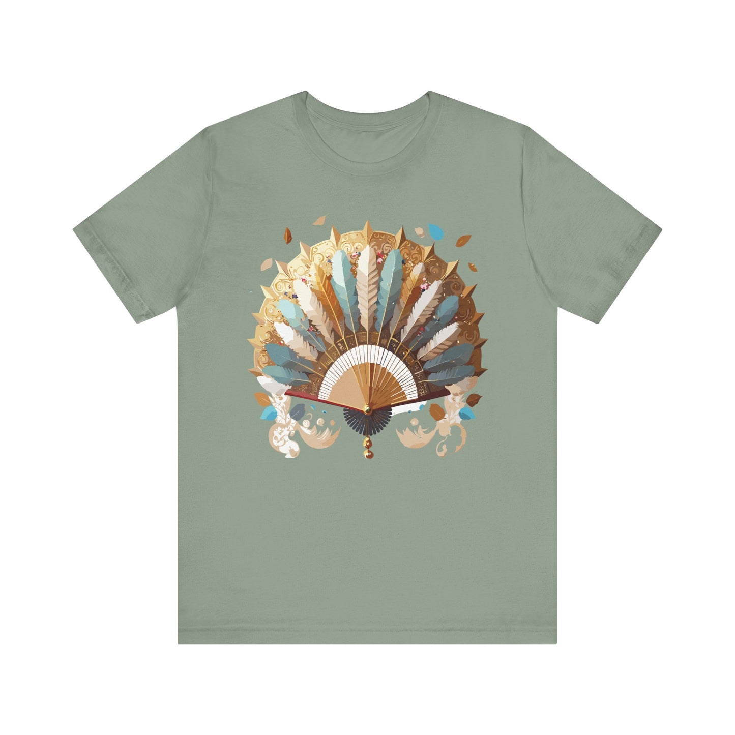 Fan shirt, Shirt with Fan, Tee Shirt with Gold Blower