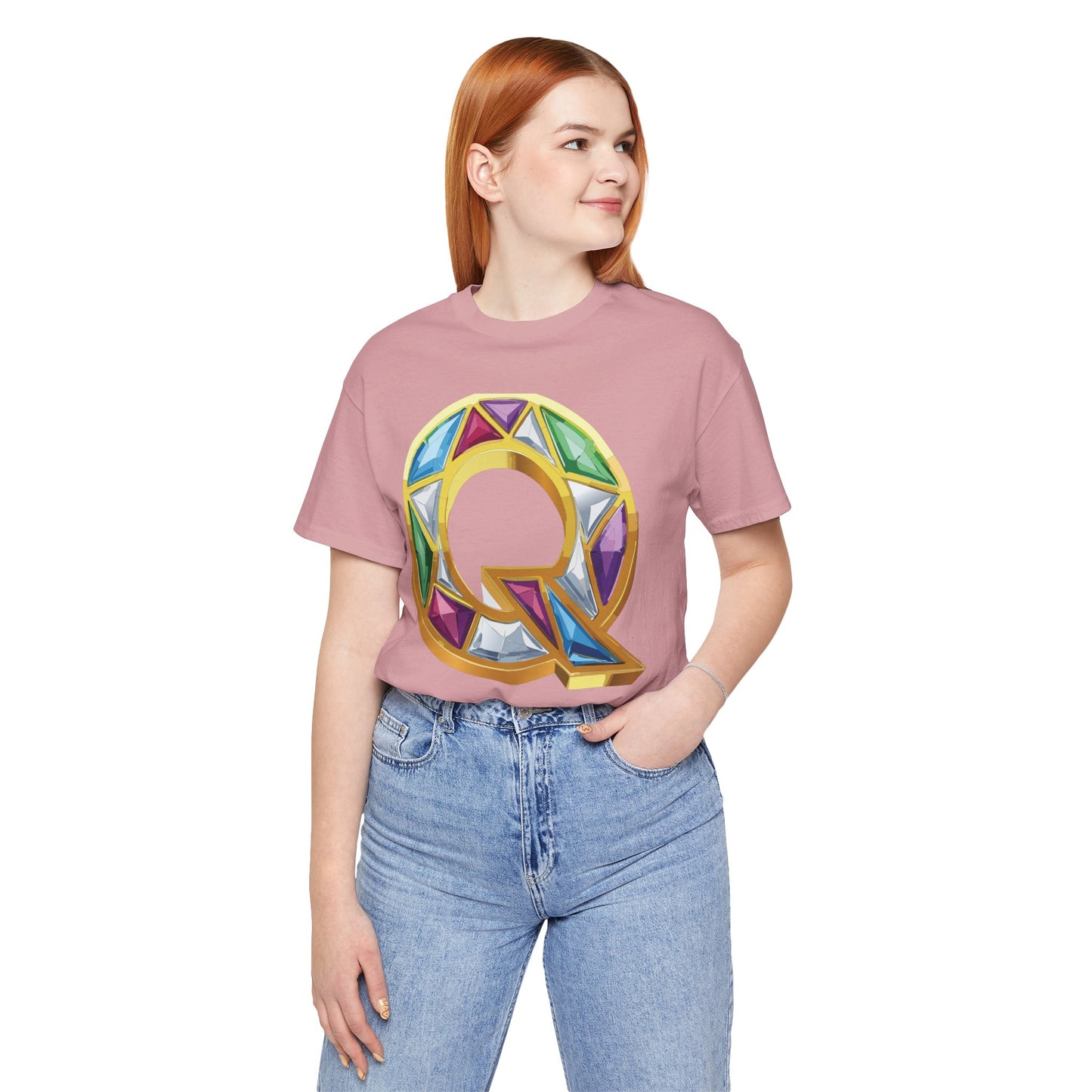 Letter Shirt, Shirt with Letters, Tee Shirt with Gold Letter, Shirt with Antique Letters