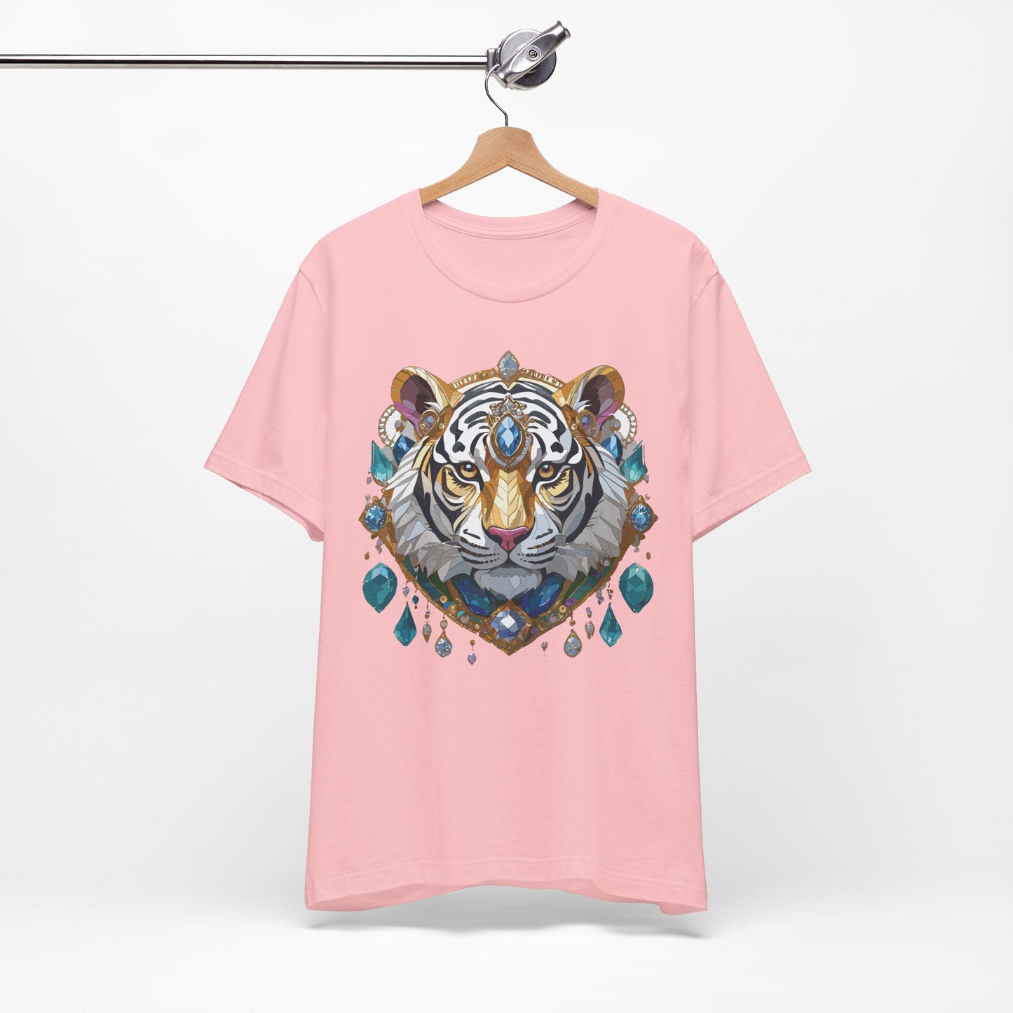 Animal Shirt, Shirt with Animal, Tee Shirt with Gold Animal Medal, Shirt with Antique Animal Medallion