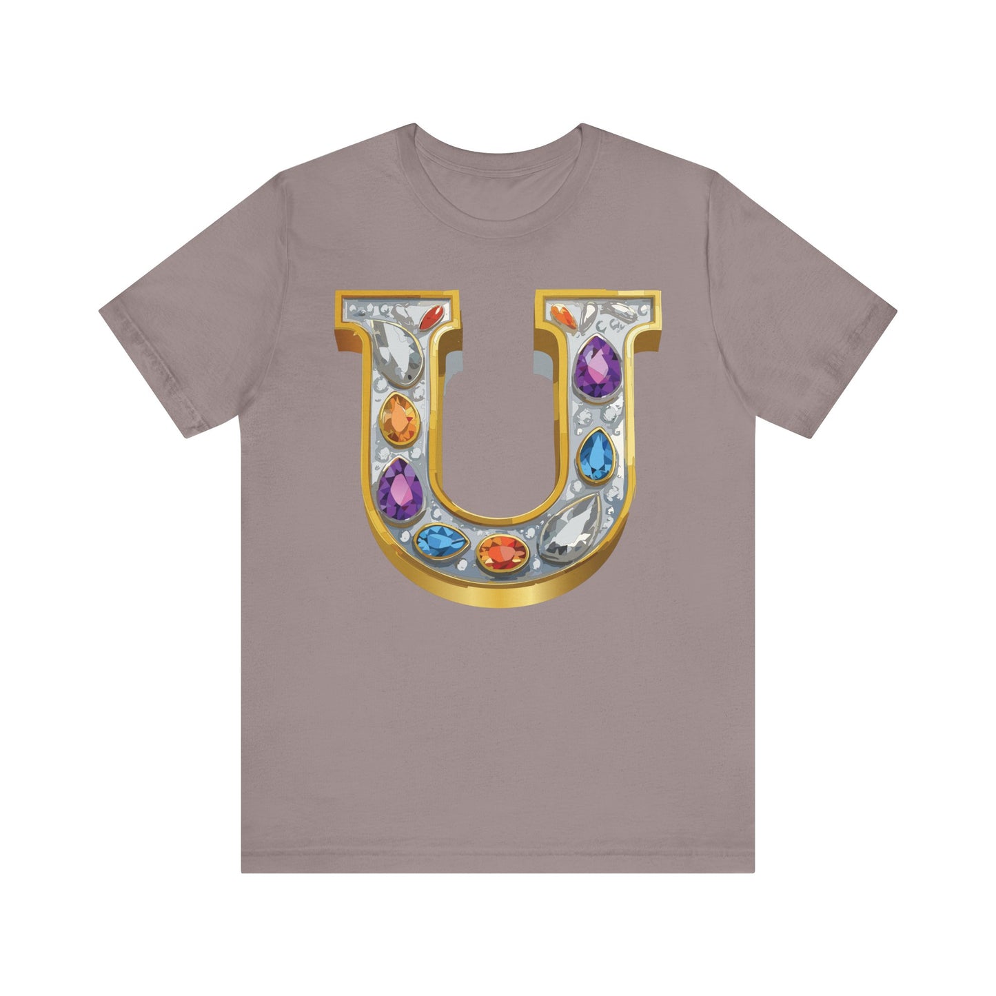 Letter Shirt, Shirt with Letters, Tee Shirt with Gold Letter, Shirt with Antique Letters