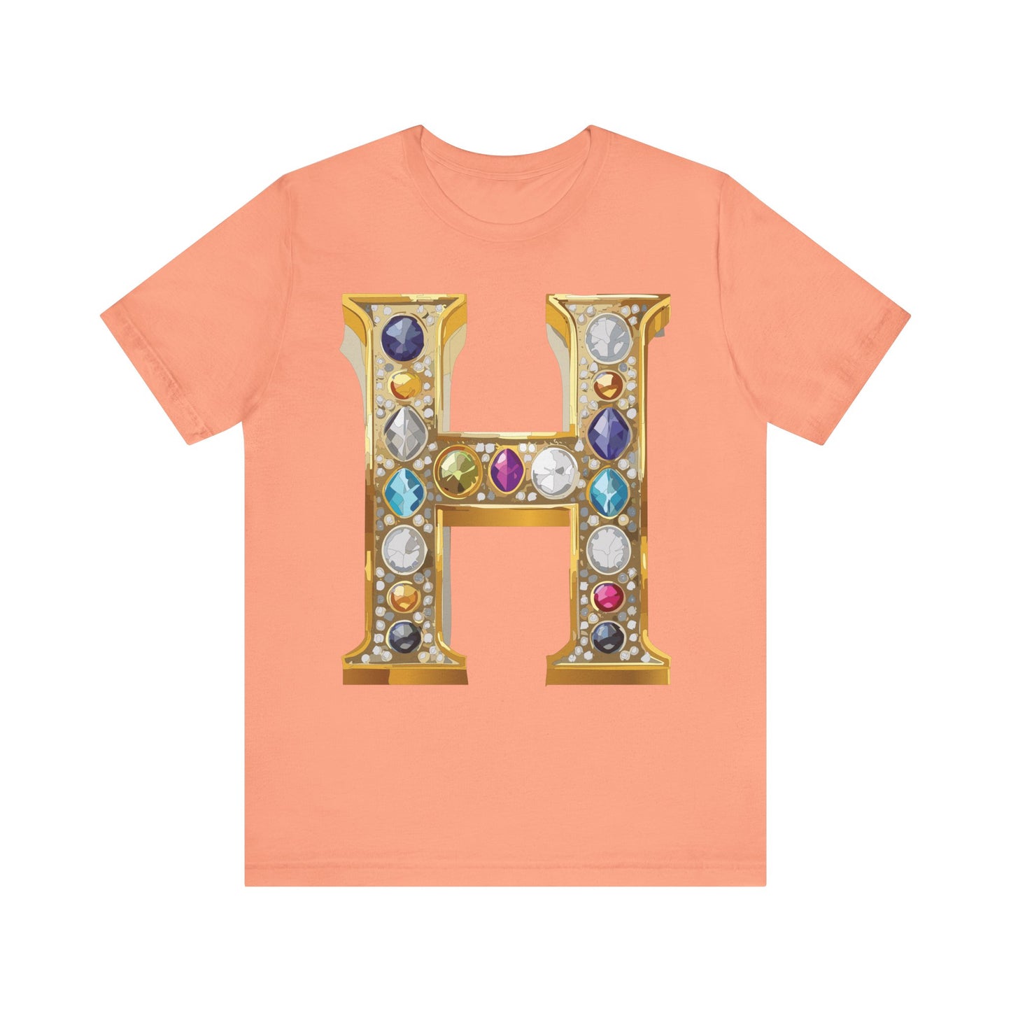 Letter Shirt, Shirt with Letters, Tee Shirt with Gold Letter, Shirt with Antique Letters