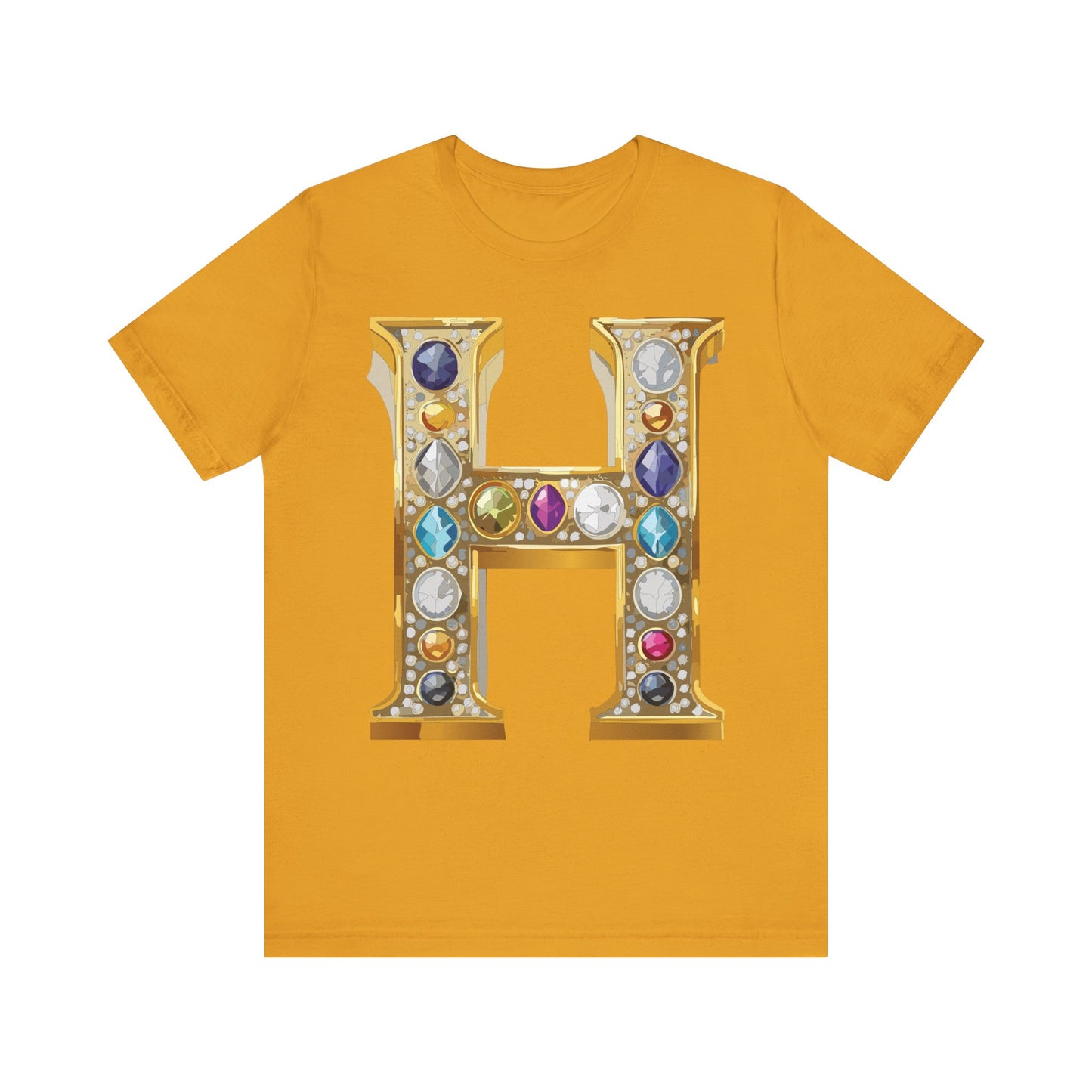 Letter Shirt, Shirt with Letters, Tee Shirt with Gold Letter, Shirt with Antique Letters