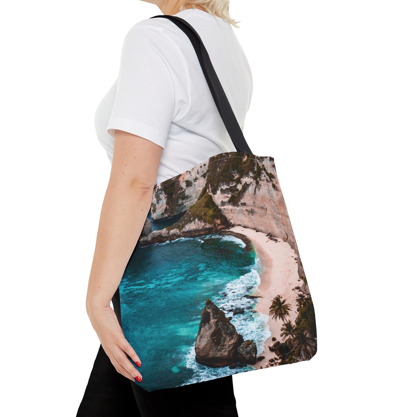 Canvas Bag with Beach Prints