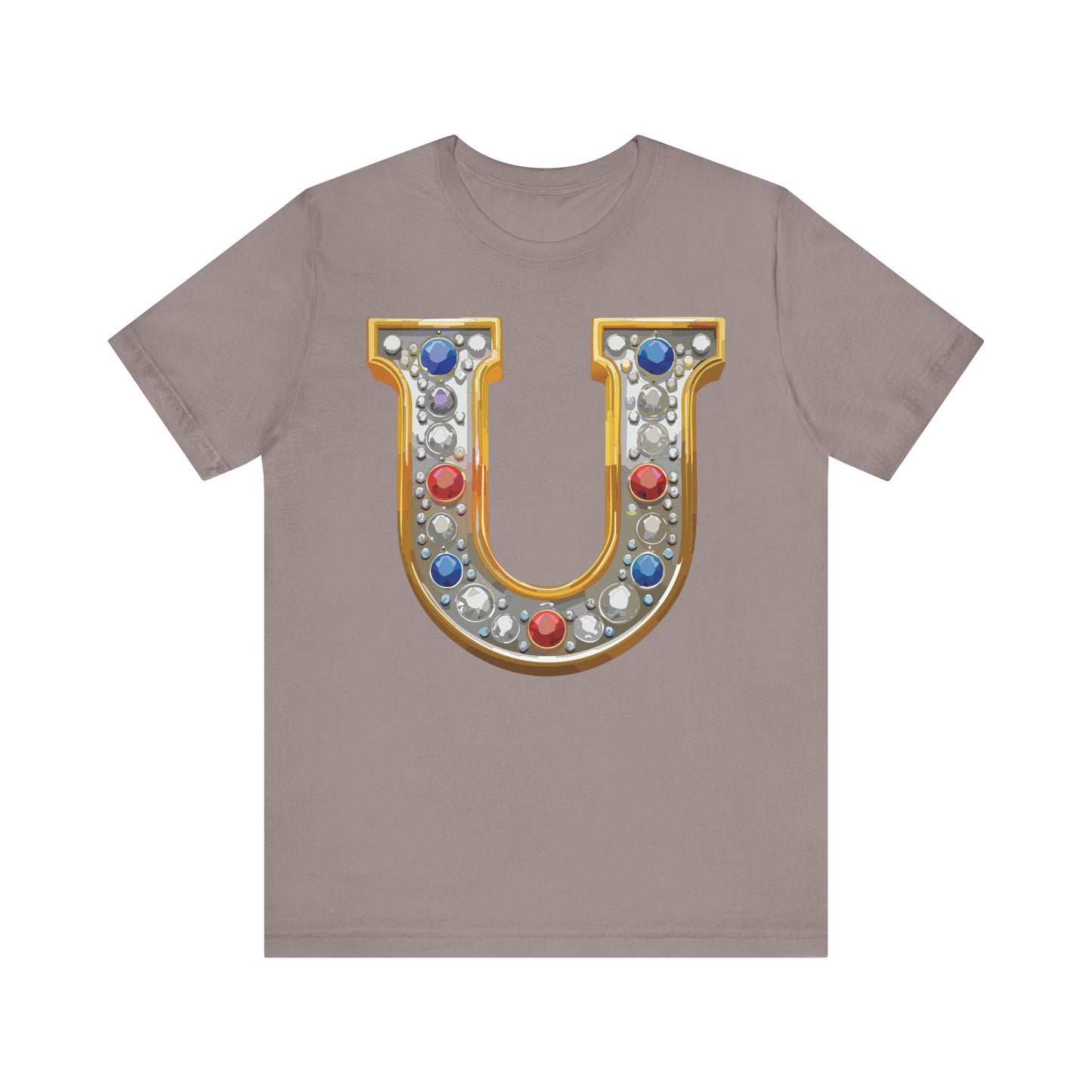 Letter Shirt, Shirt with Letters, Tee Shirt with Gold Letter, Shirt with Antique Letters