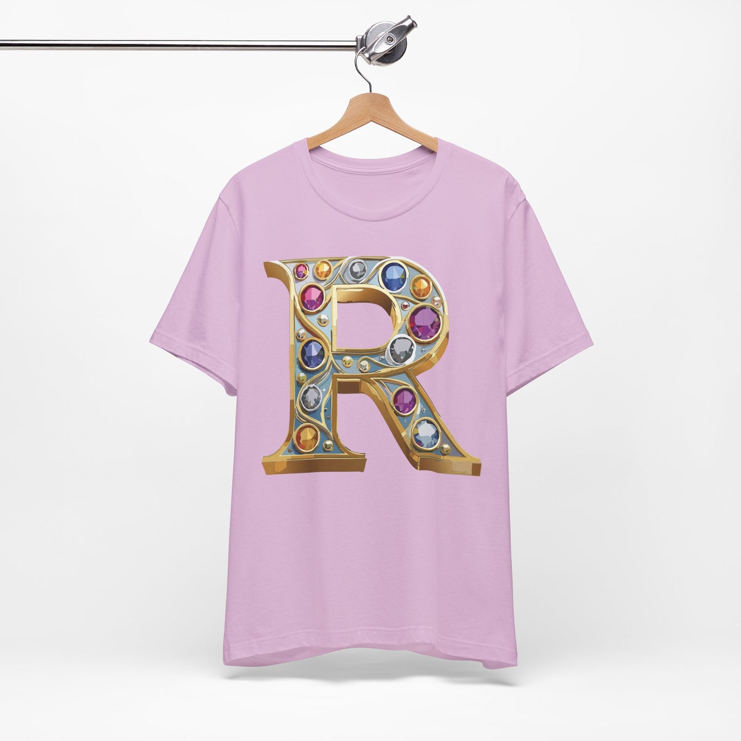 Letter Shirt, Shirt with Letters, Tee Shirt with Gold Letter, Shirt with Antique Letters