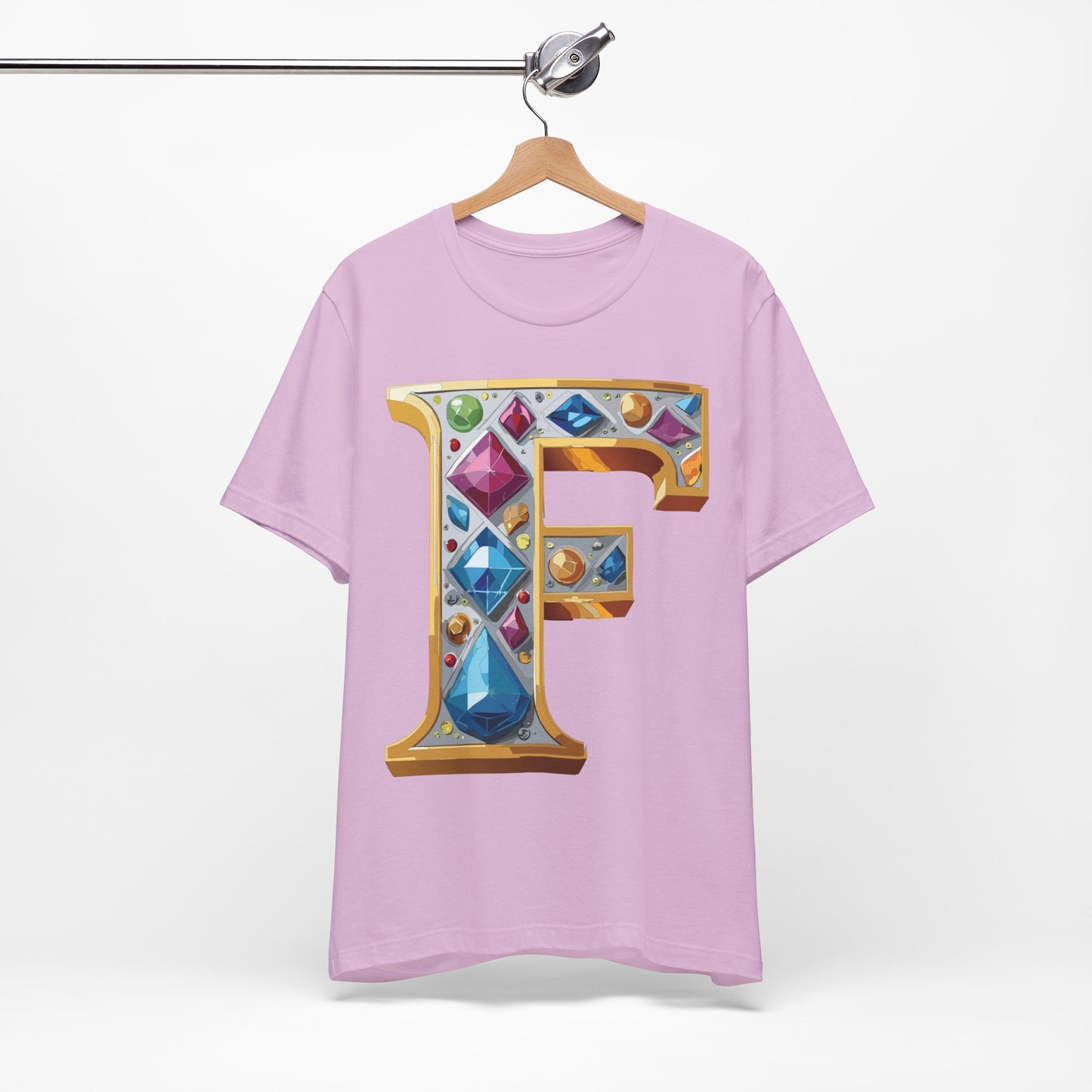 Letter Shirt, Shirt with Letters, Tee Shirt with Gold Letter, Shirt with Antique Letters