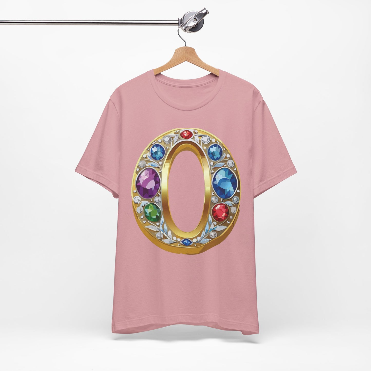 Letter Shirt, Shirt with Letters, Tee Shirt with Gold Letter, Shirt with Antique Letters