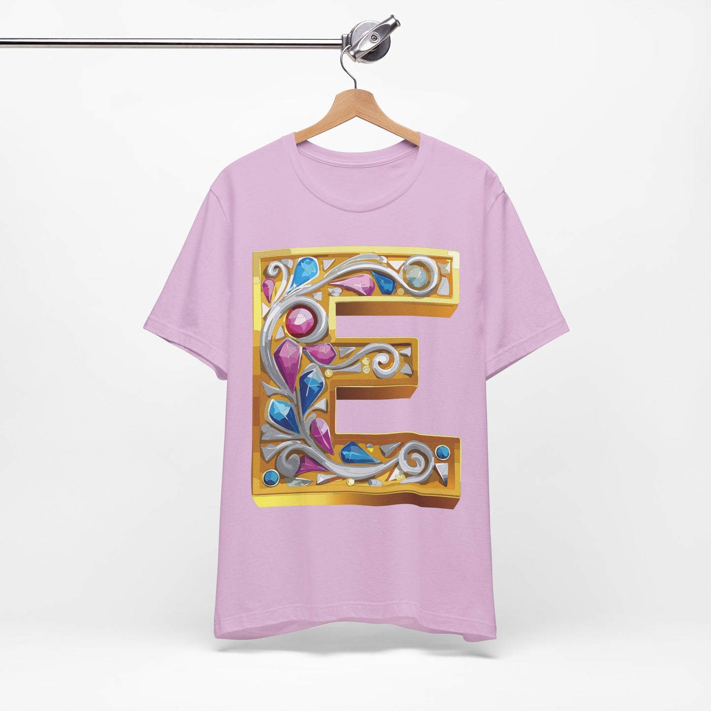 Letter Shirt, Shirt with Letters, Tee Shirt with Gold Letter, Shirt with Antique Letters