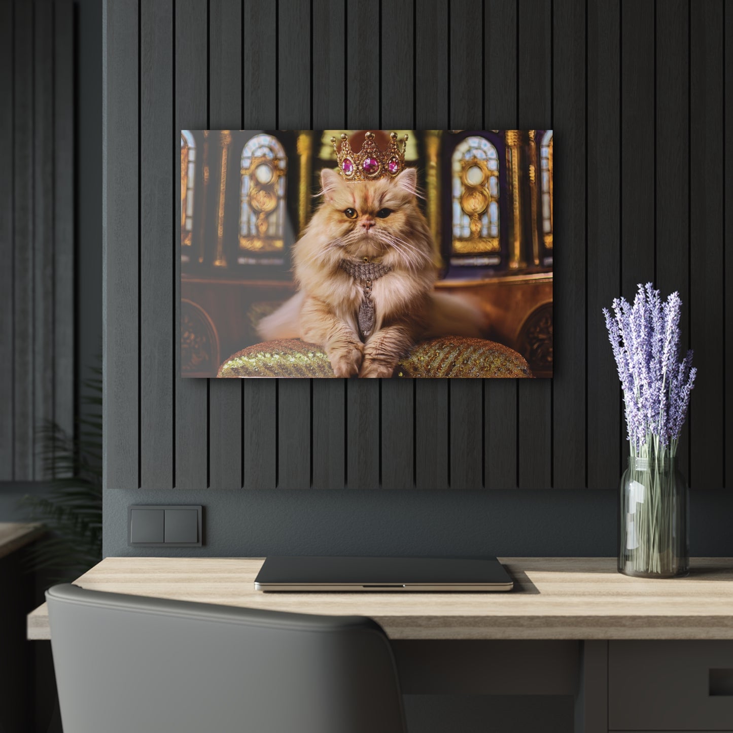 Crown Cat Wall Decor, Wall Art Decor with Animals 3