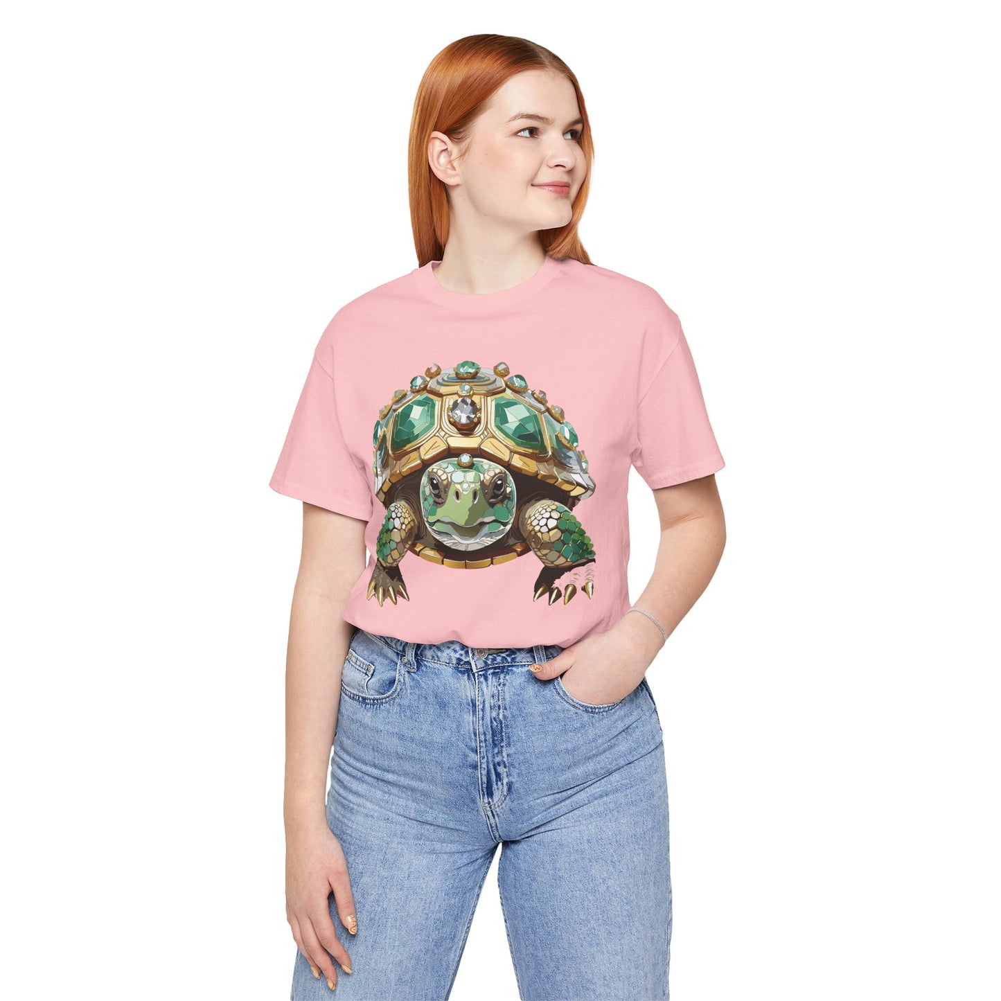 Animal Shirt, Shirt with Animal, Tee Shirt with Gold Animal Medal, Shirt with Antique Animal Medallion