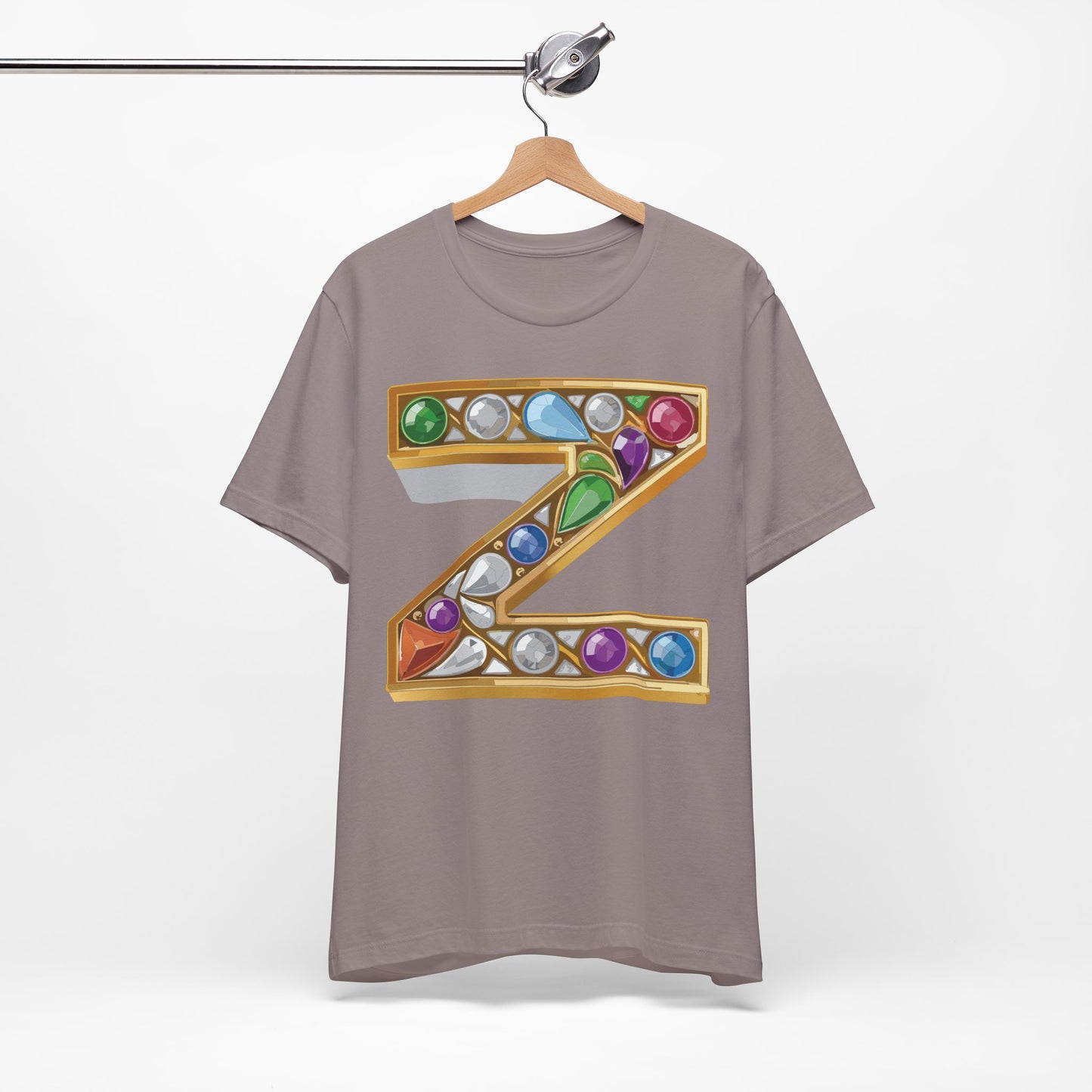 Letter Shirt, Shirt with Letters, Tee Shirt with Gold Letter, Shirt with Antique Letters