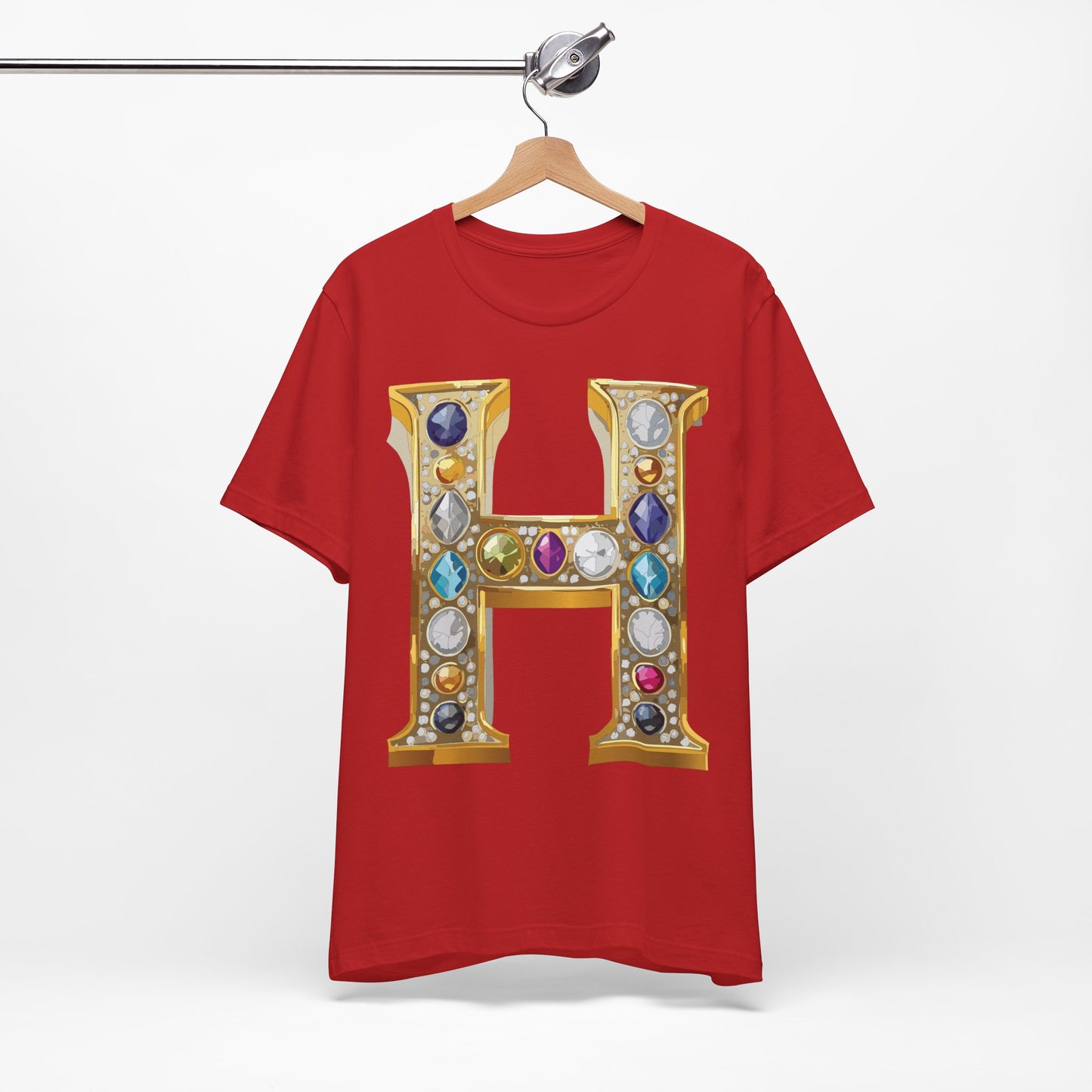 Letter Shirt, Shirt with Letters, Tee Shirt with Gold Letter, Shirt with Antique Letters