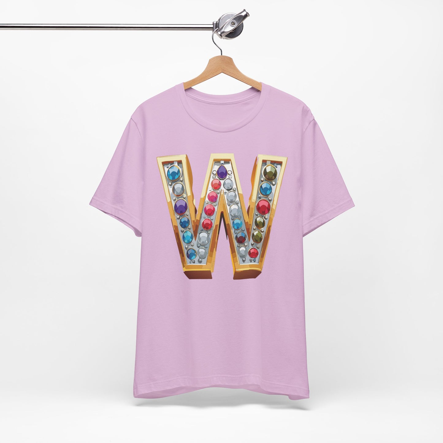 Letter Shirt, Shirt with Letters, Tee Shirt with Gold Letter, Shirt with Antique Letters