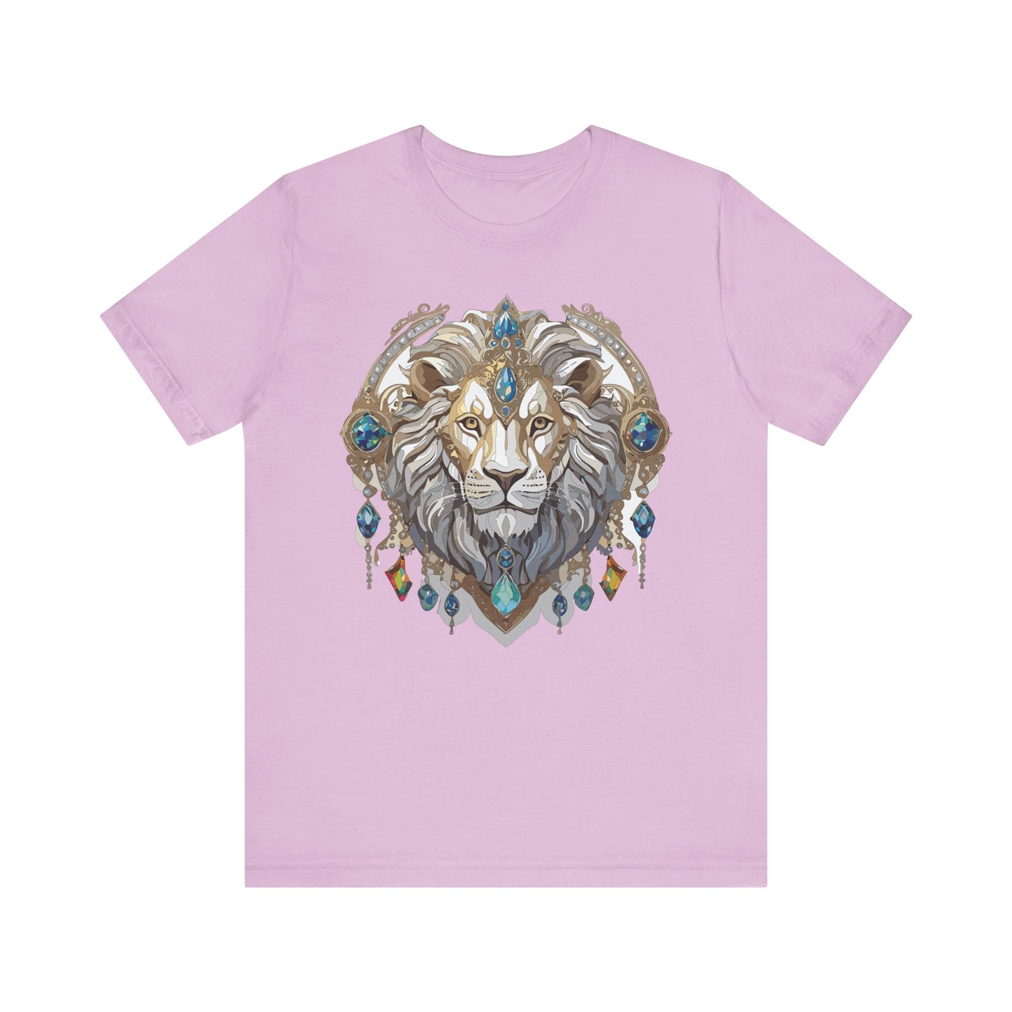 Animal Shirt, Shirt with Animal, Tee Shirt with Gold Animal Medal, Shirt with Antique Animal Medallion
