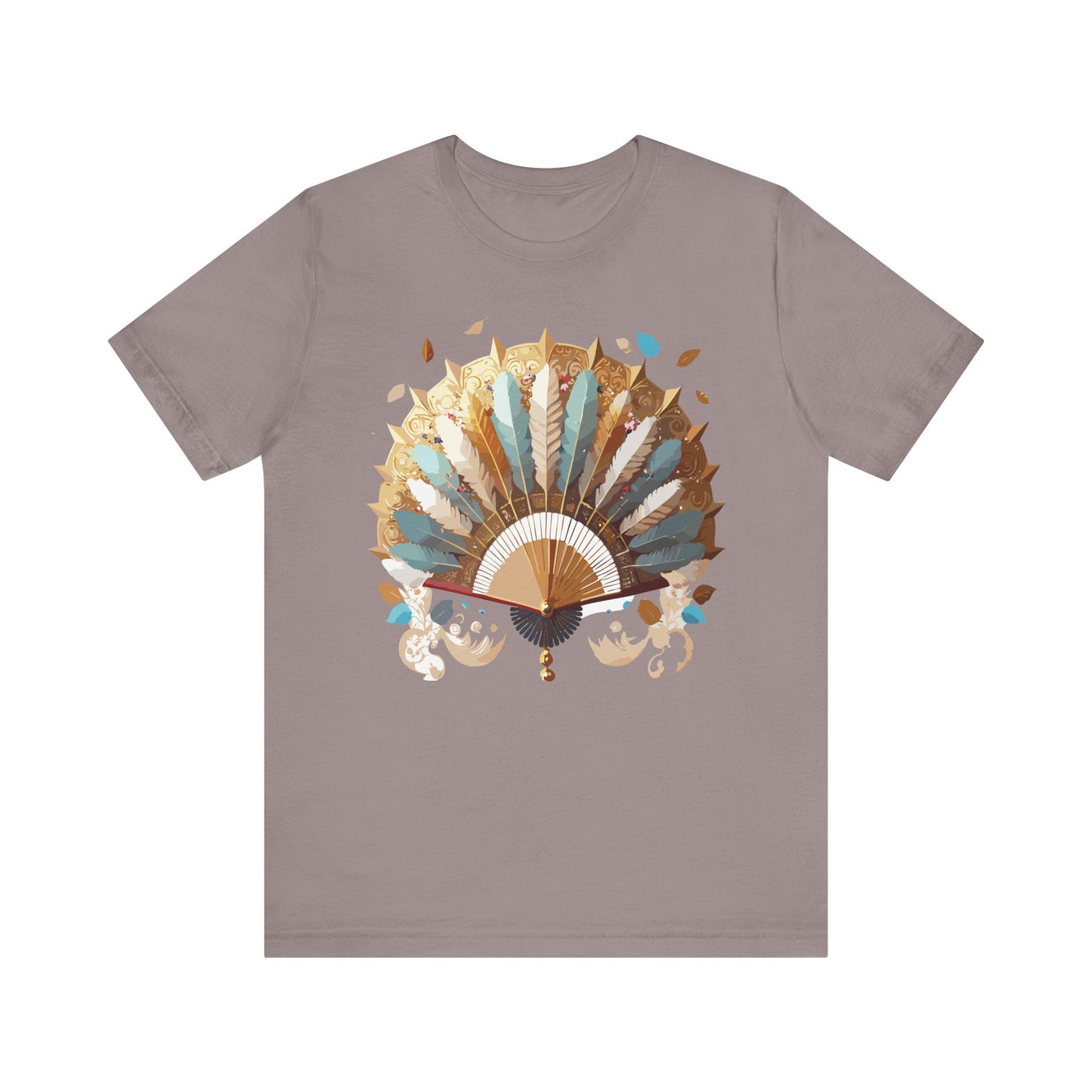 Fan shirt, Shirt with Fan, Tee Shirt with Gold Blower
