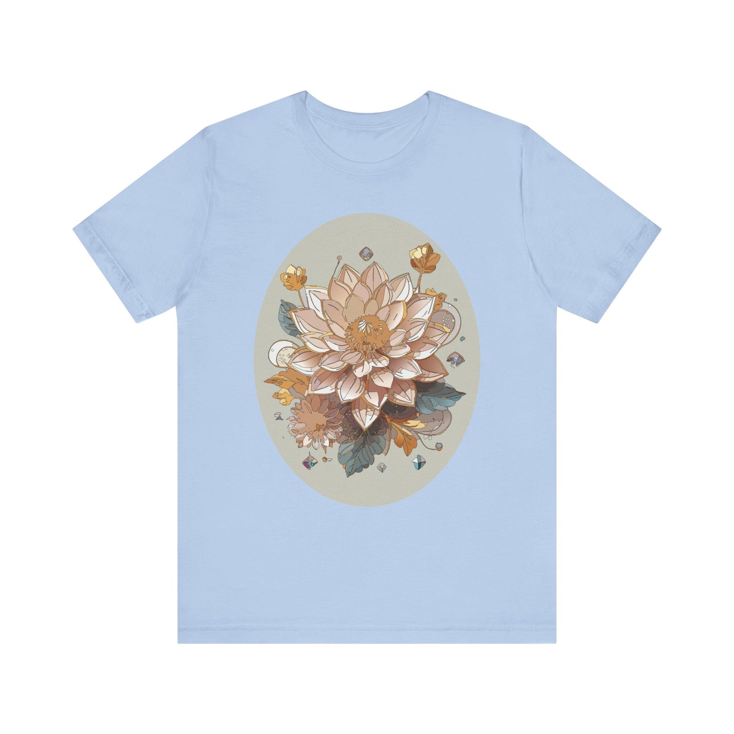 Floral Shirt, Flower Shirt, Tee Shirt with Antique Flower