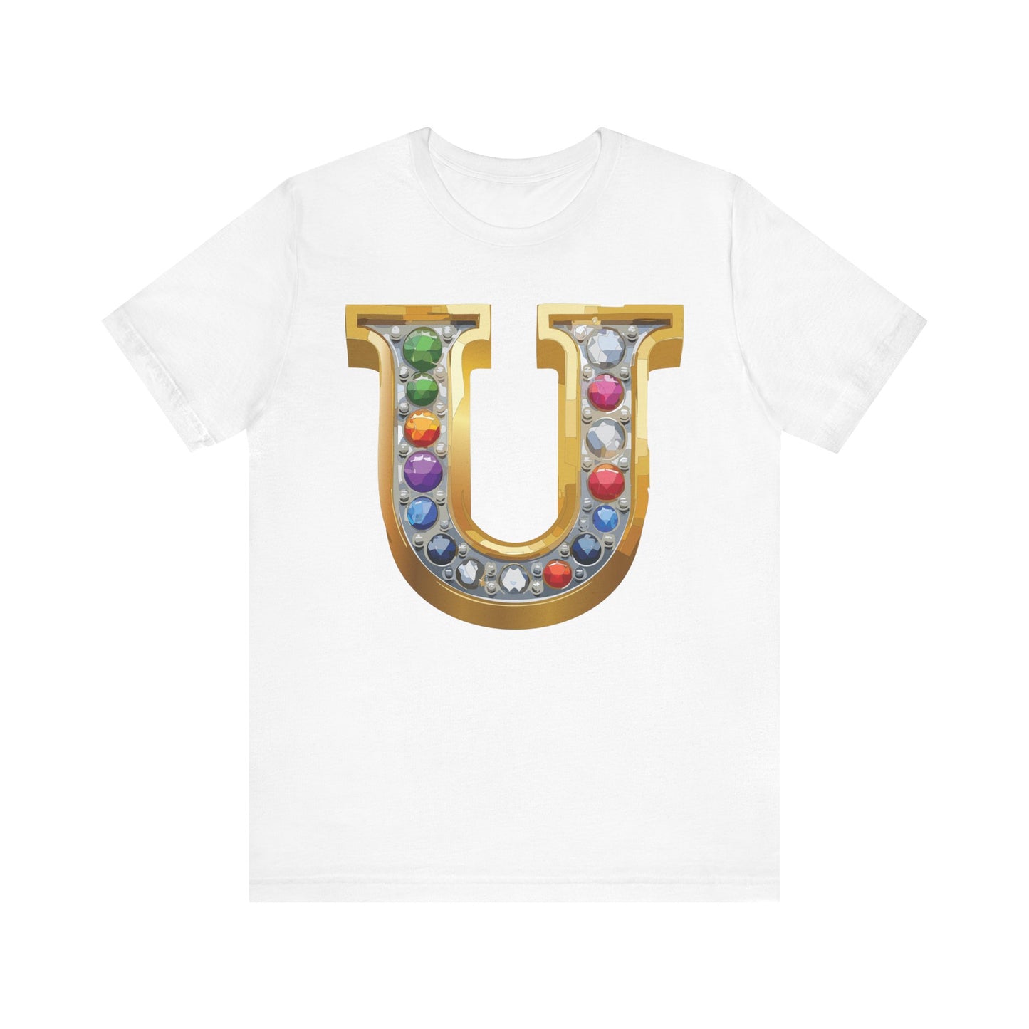 Letter Shirt, Shirt with Letters, Tee Shirt with Gold Letter, Shirt with Antique Letters
