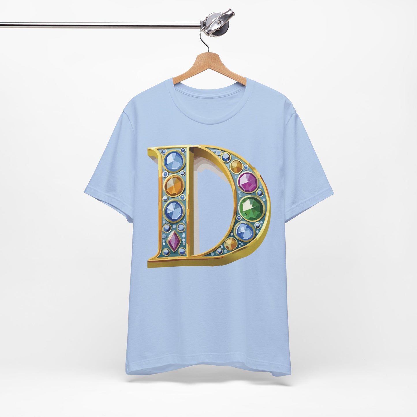 Letter Shirt, Shirt with Letters, Tee Shirt with Gold Letter, Shirt with Antique Letters