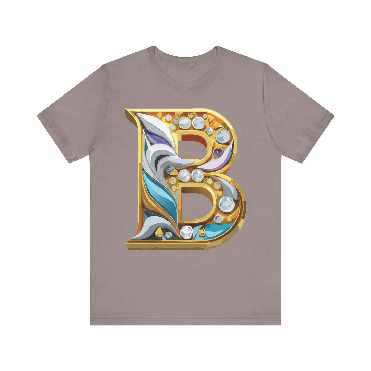 Letter Shirt, Shirt with Letters, Tee Shirt with Gold Letter, Shirt with Antique Letters