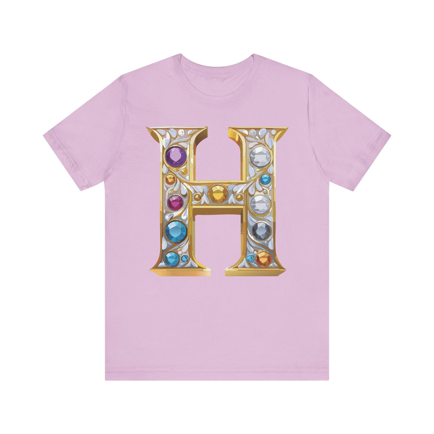 Letter Shirt, Shirt with Letters, Tee Shirt with Gold Letter, Shirt with Antique Letters
