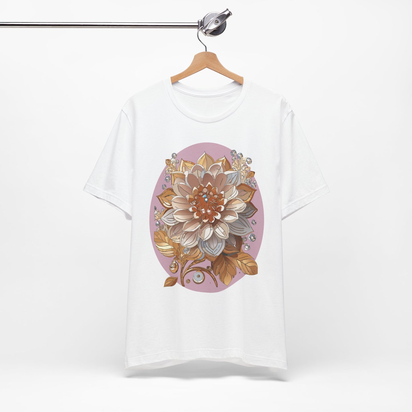 Floral Shirt, Flower Shirt, Tee Shirt with Antique Flower