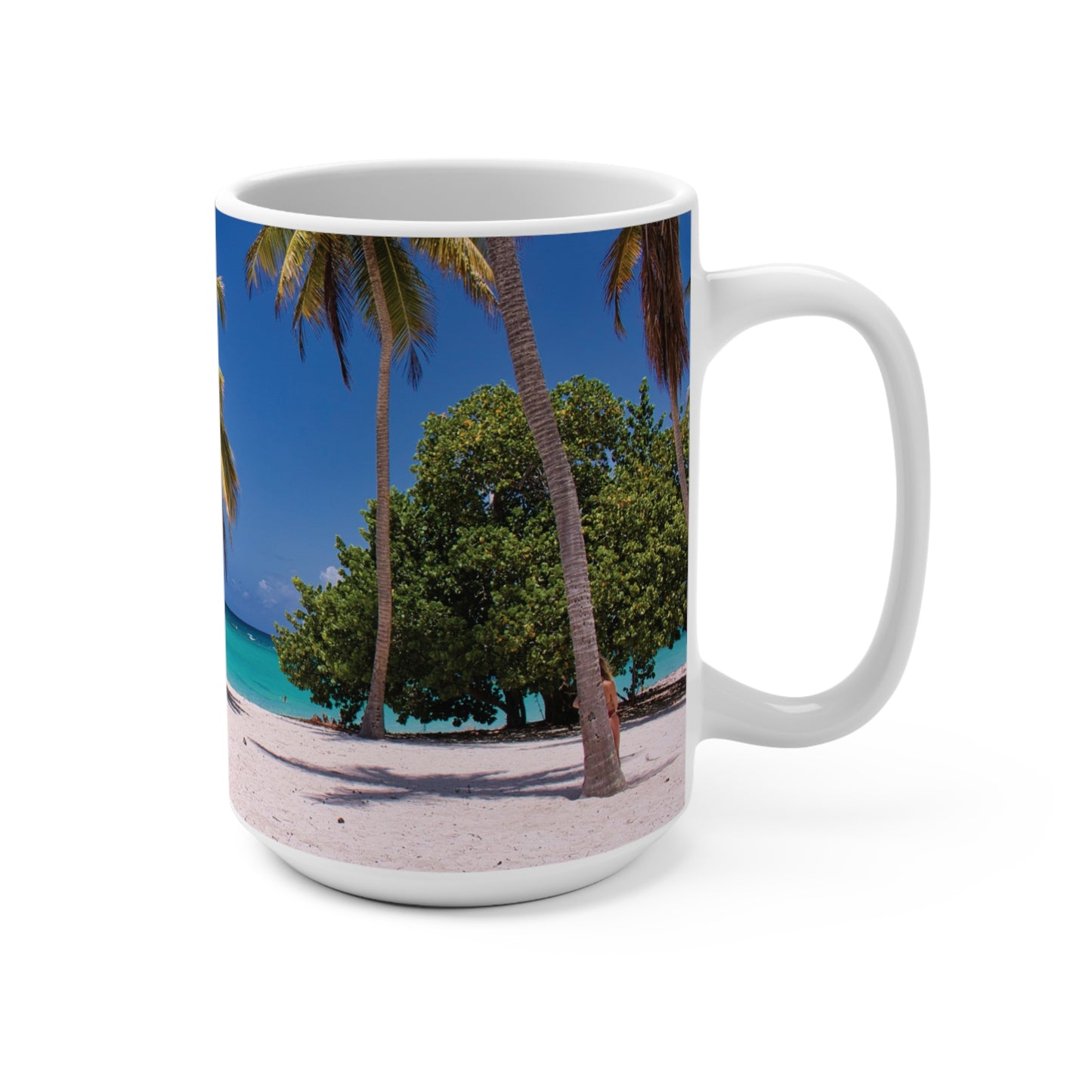 Coffee & Tea Mug with Beach Prints, 15oz