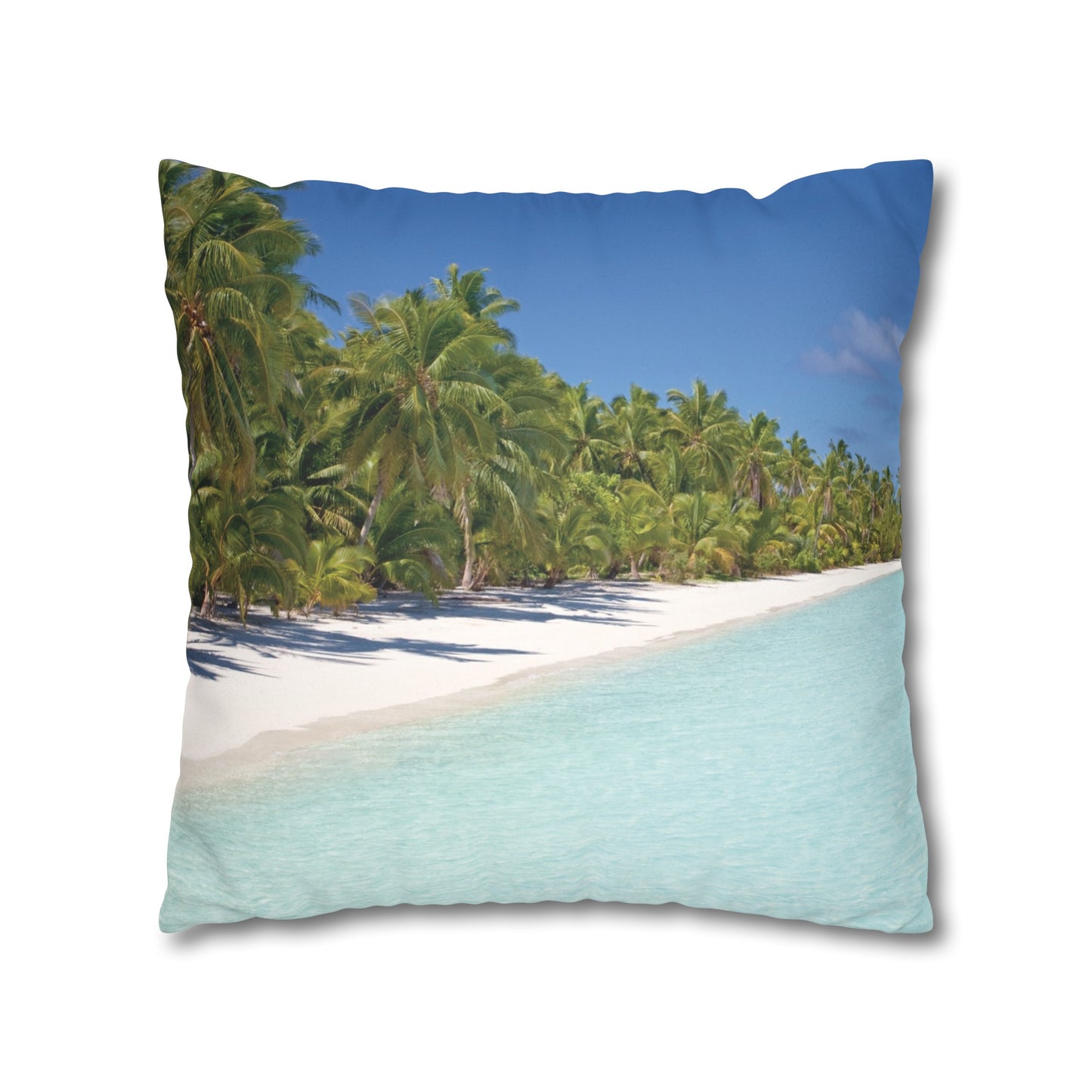 Beach Faux Suede Square Pillowcase