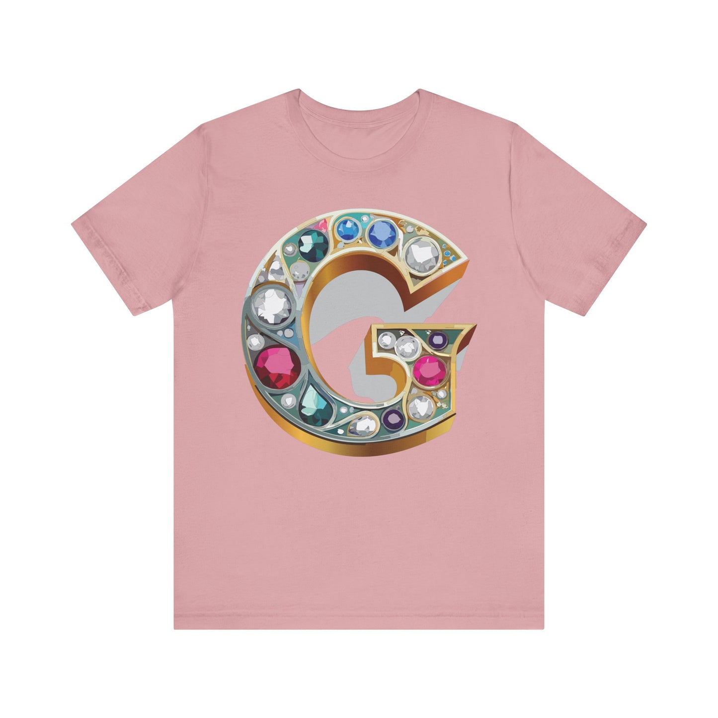 Letter Shirt, Shirt with Letters, Tee Shirt with Gold Letter, Shirt with Antique Letters