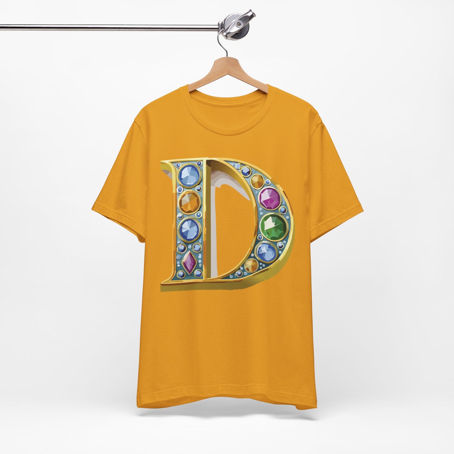 Letter Shirt, Shirt with Letters, Tee Shirt with Gold Letter, Shirt with Antique Letters