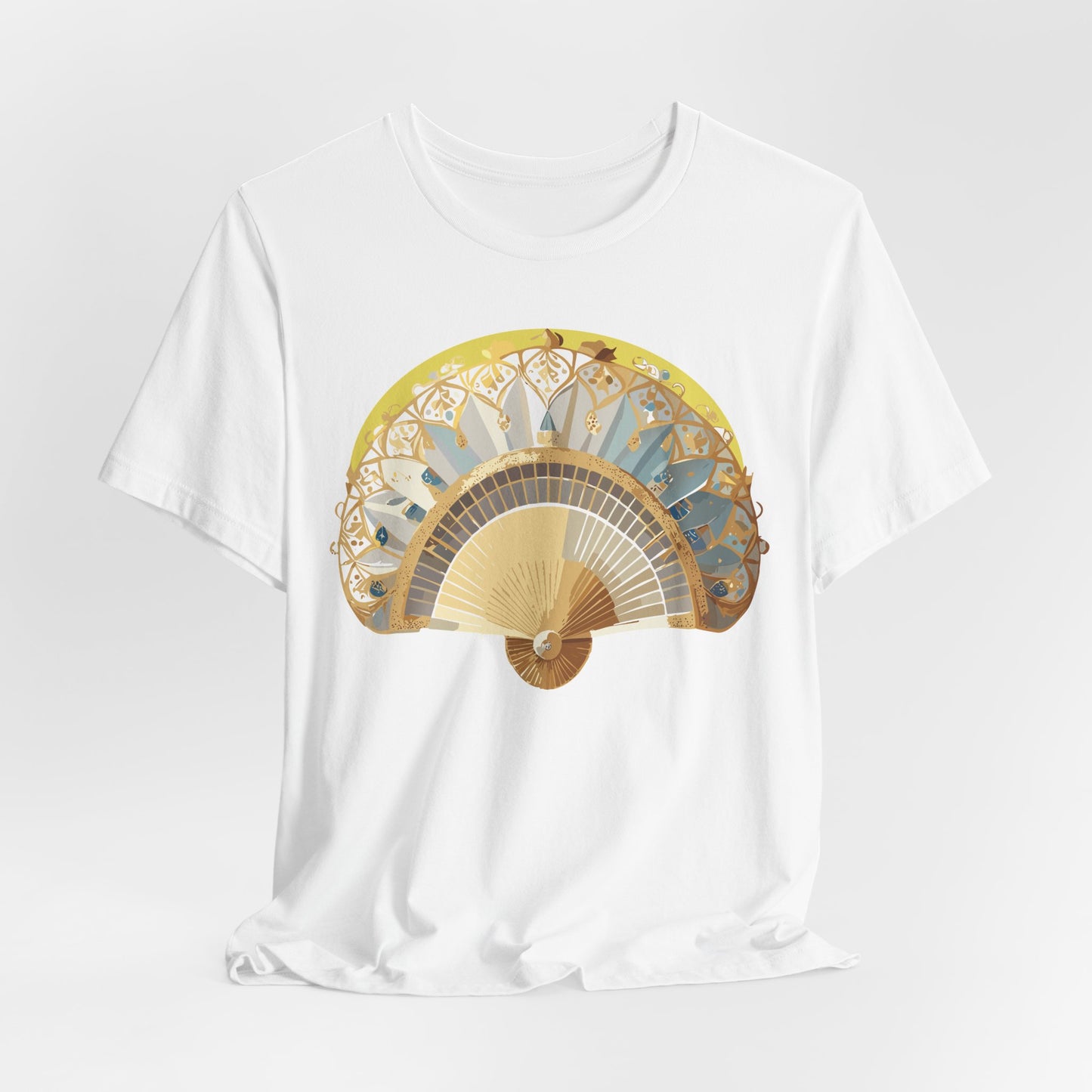 Fan shirt, Shirt with Fan, Tee Shirt with Gold Blower