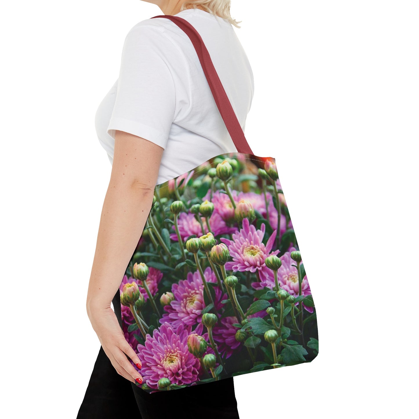 Canvas Bag with Floral Prints