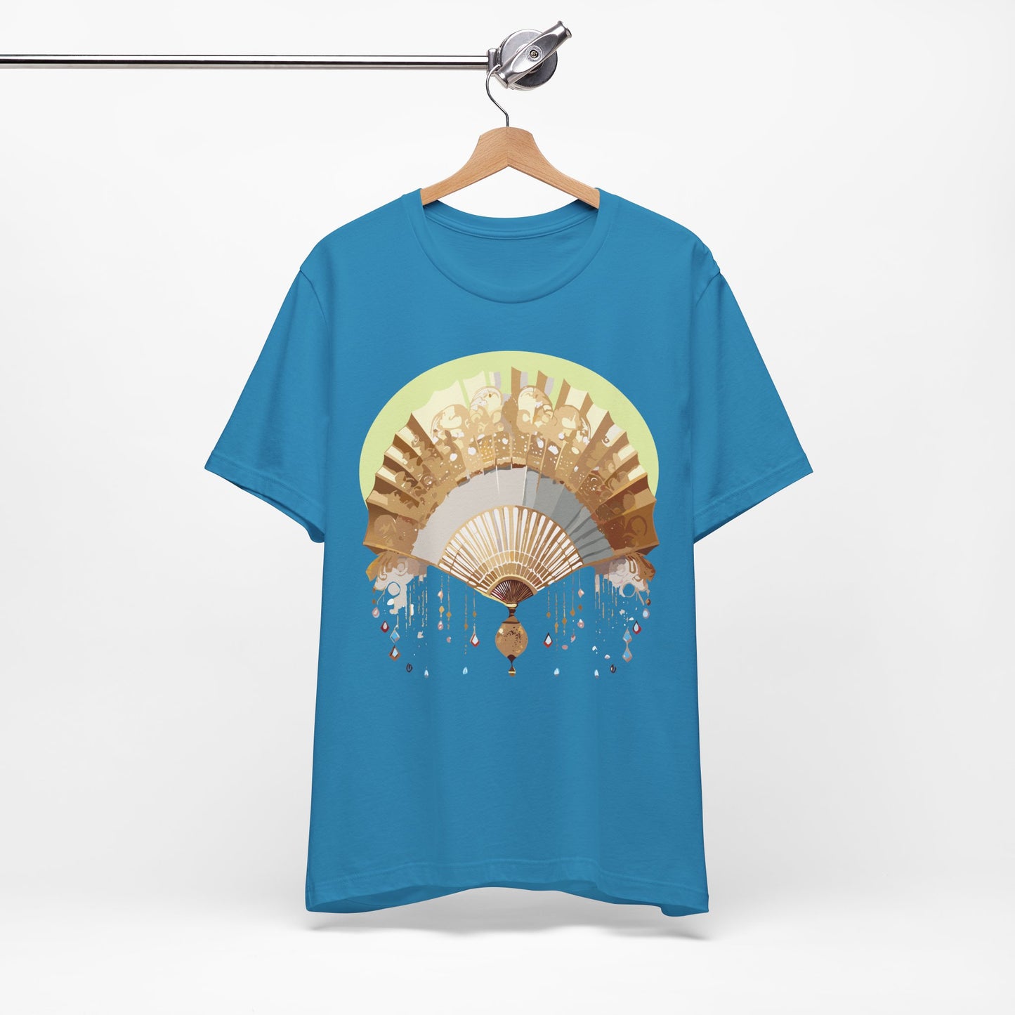 Fan shirt, Shirt with Fan, Tee Shirt with Gold Blower