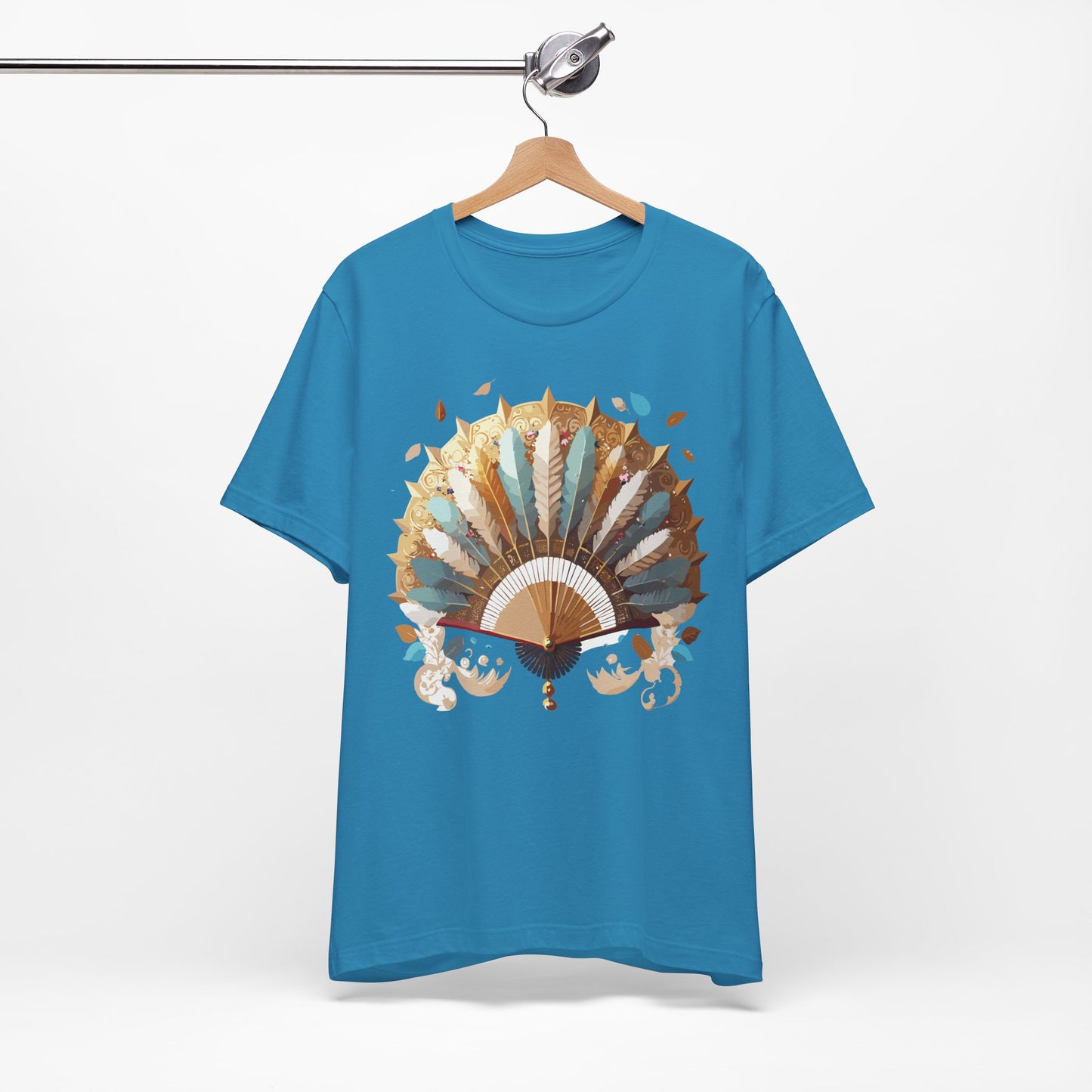 Fan shirt, Shirt with Fan, Tee Shirt with Gold Blower