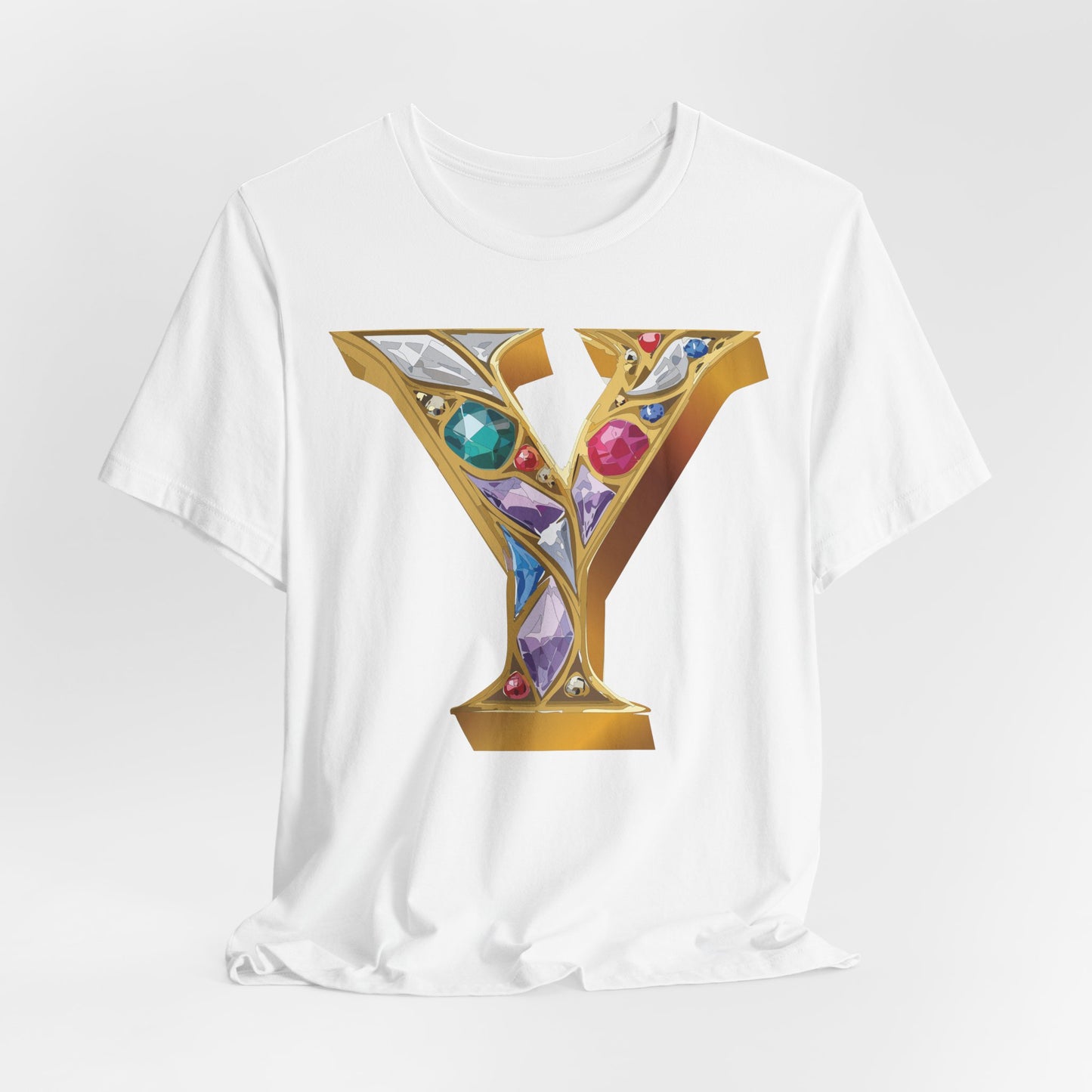 Letter Shirt, Shirt with Letters, Tee Shirt with Gold Letter, Shirt with Antique Letters