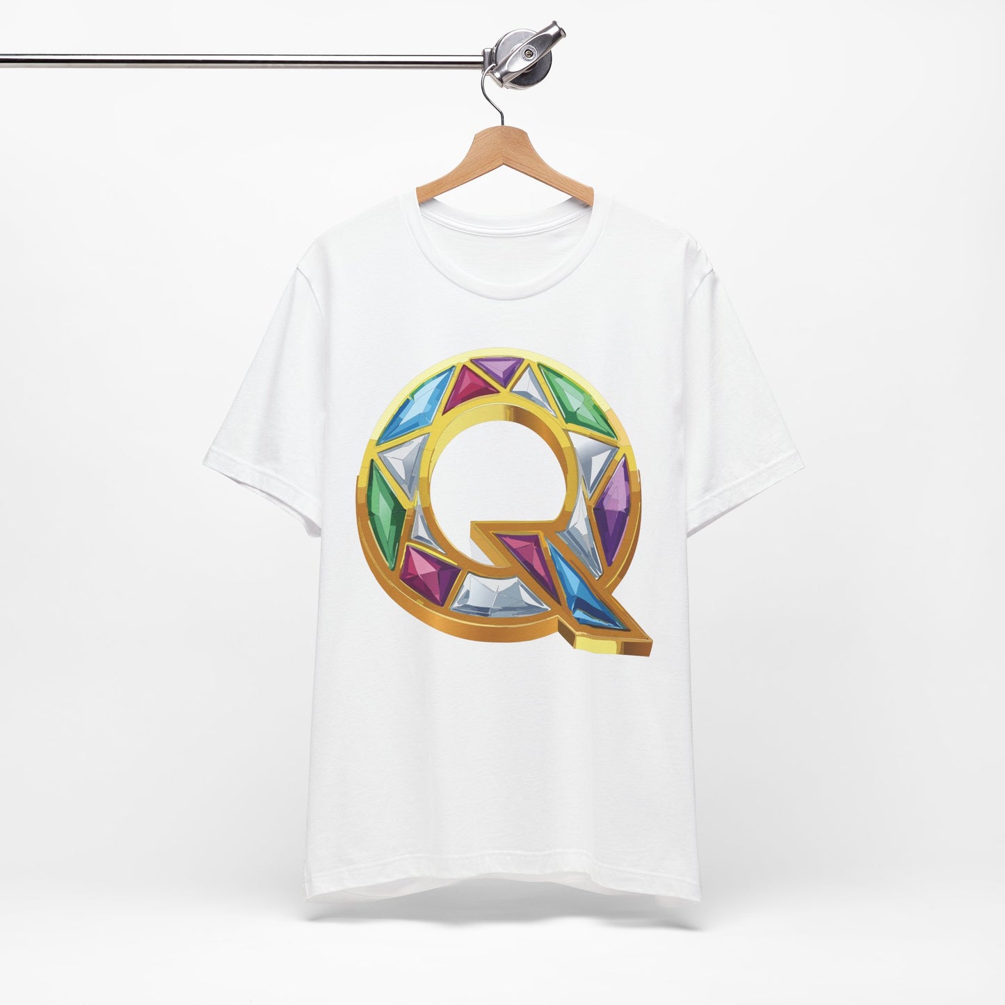 Letter Shirt, Shirt with Letters, Tee Shirt with Gold Letter, Shirt with Antique Letters