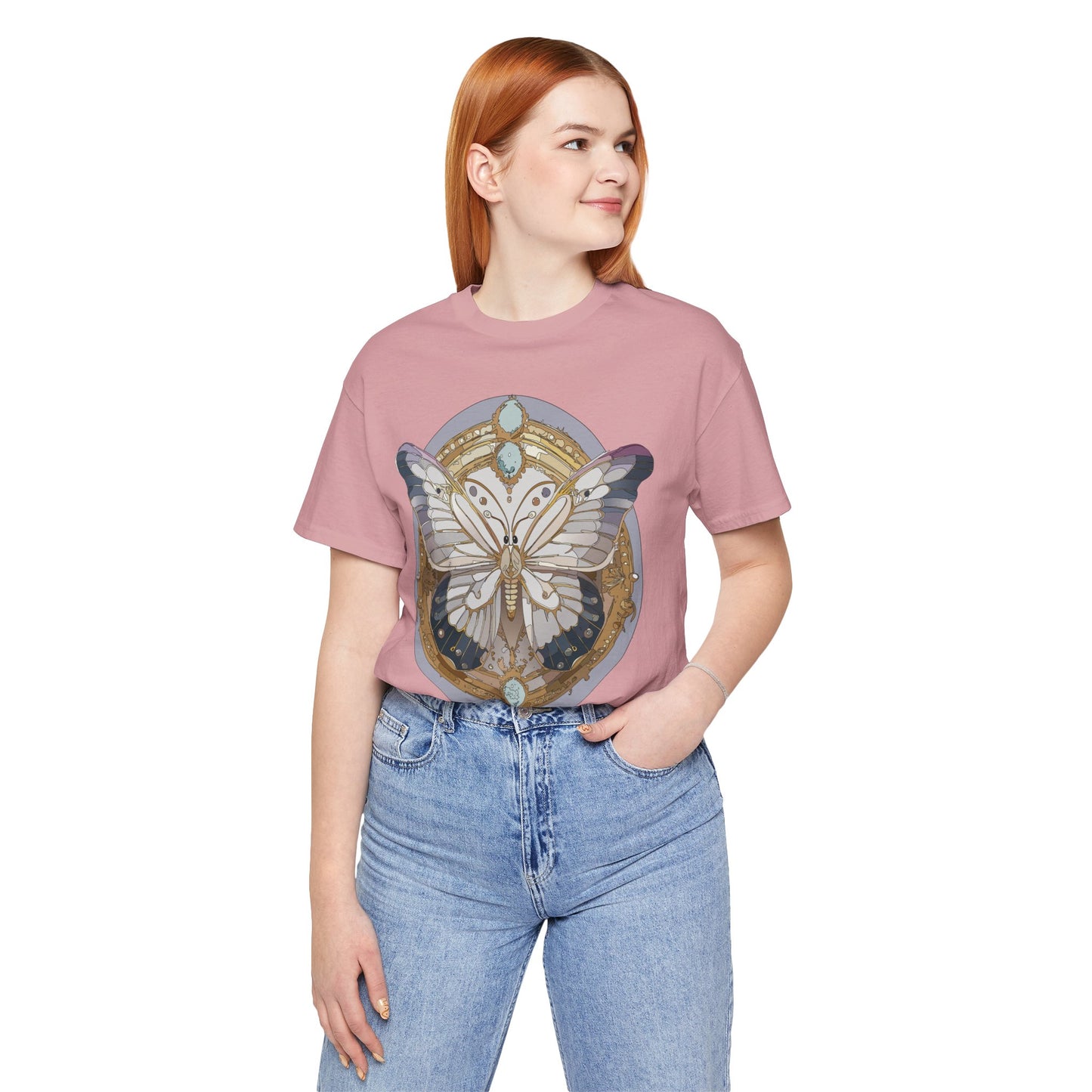 Butterfly Shirt, Shirt with Butterfly, Tee Shirt with Antique Butterfly