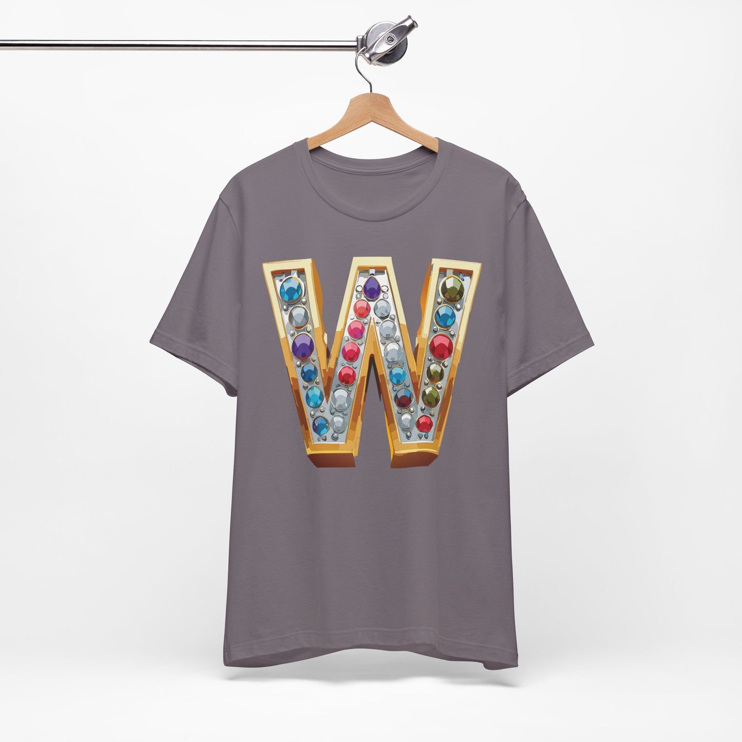 Letter Shirt, Shirt with Letters, Tee Shirt with Gold Letter, Shirt with Antique Letters