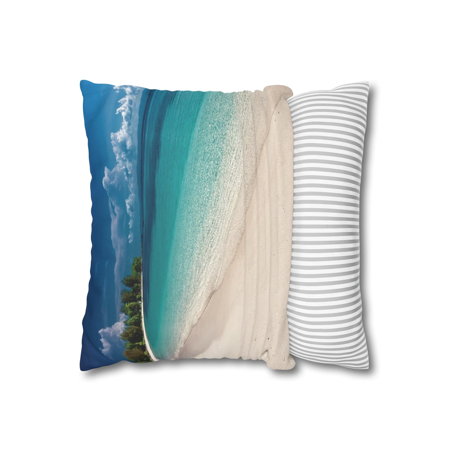 Beach Faux Suede Square Pillowcase