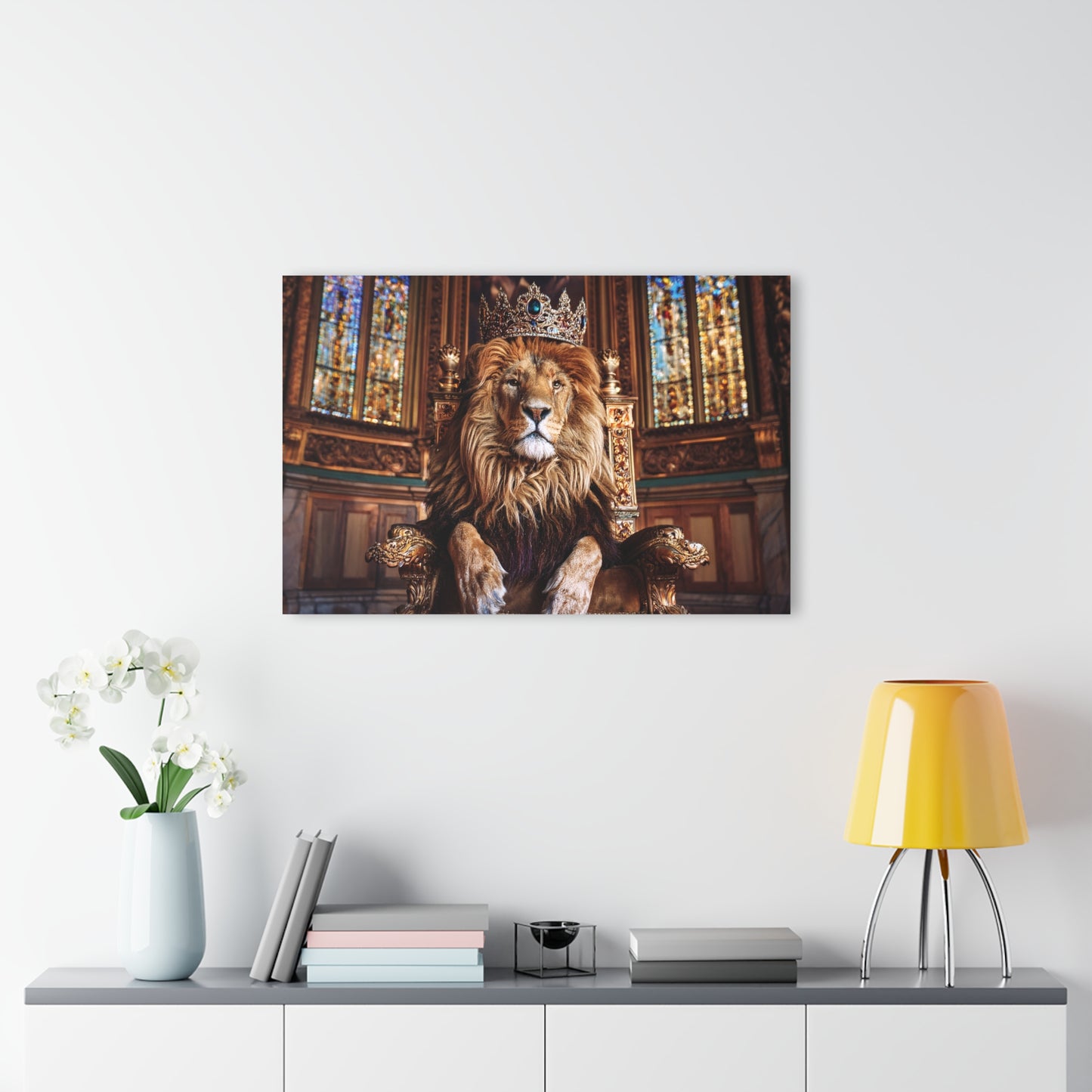 Crown Lion Wall Decor, Wall Art Decor with Animals 2