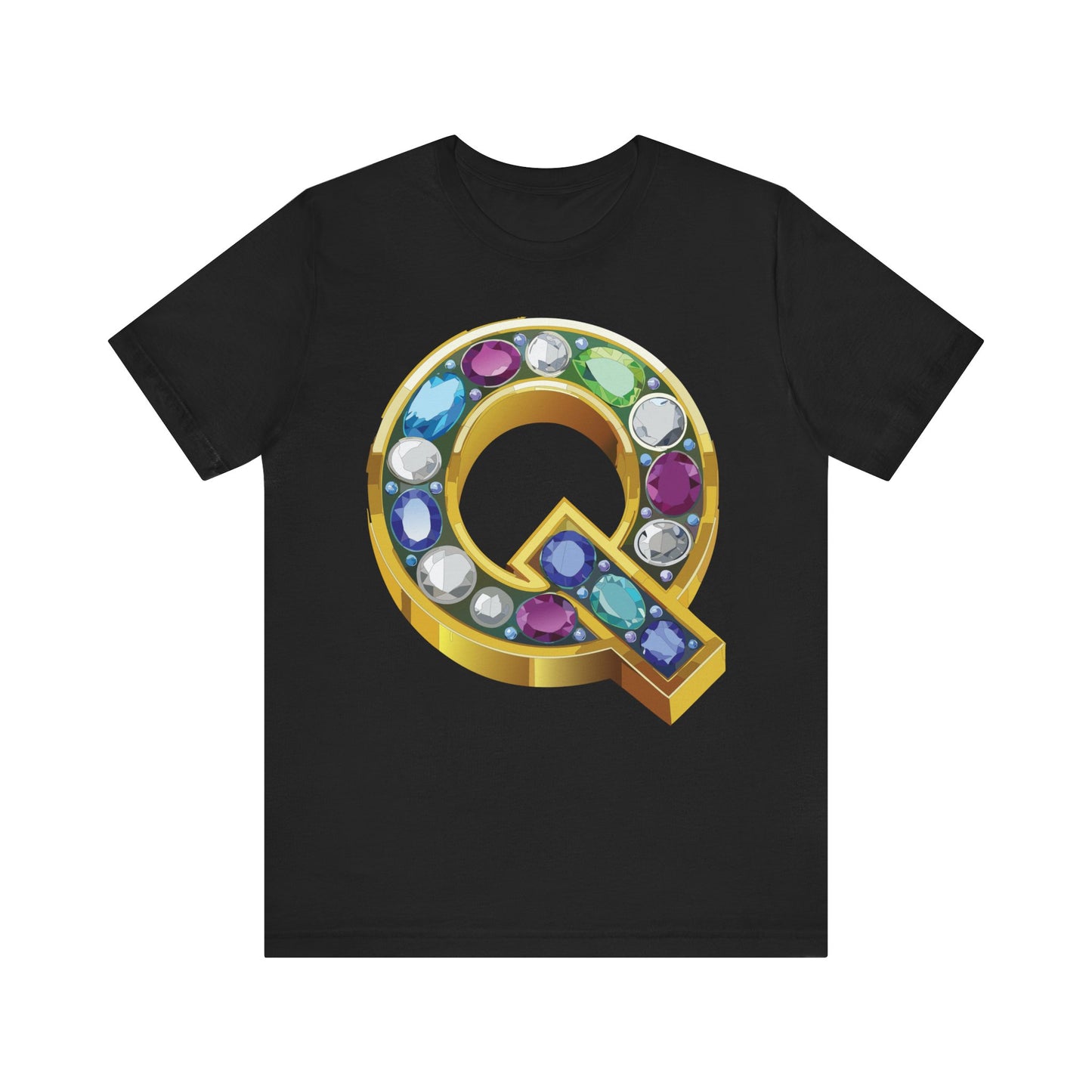 Letter Shirt, Shirt with Letters, Tee Shirt with Gold Letter, Shirt with Antique Letters
